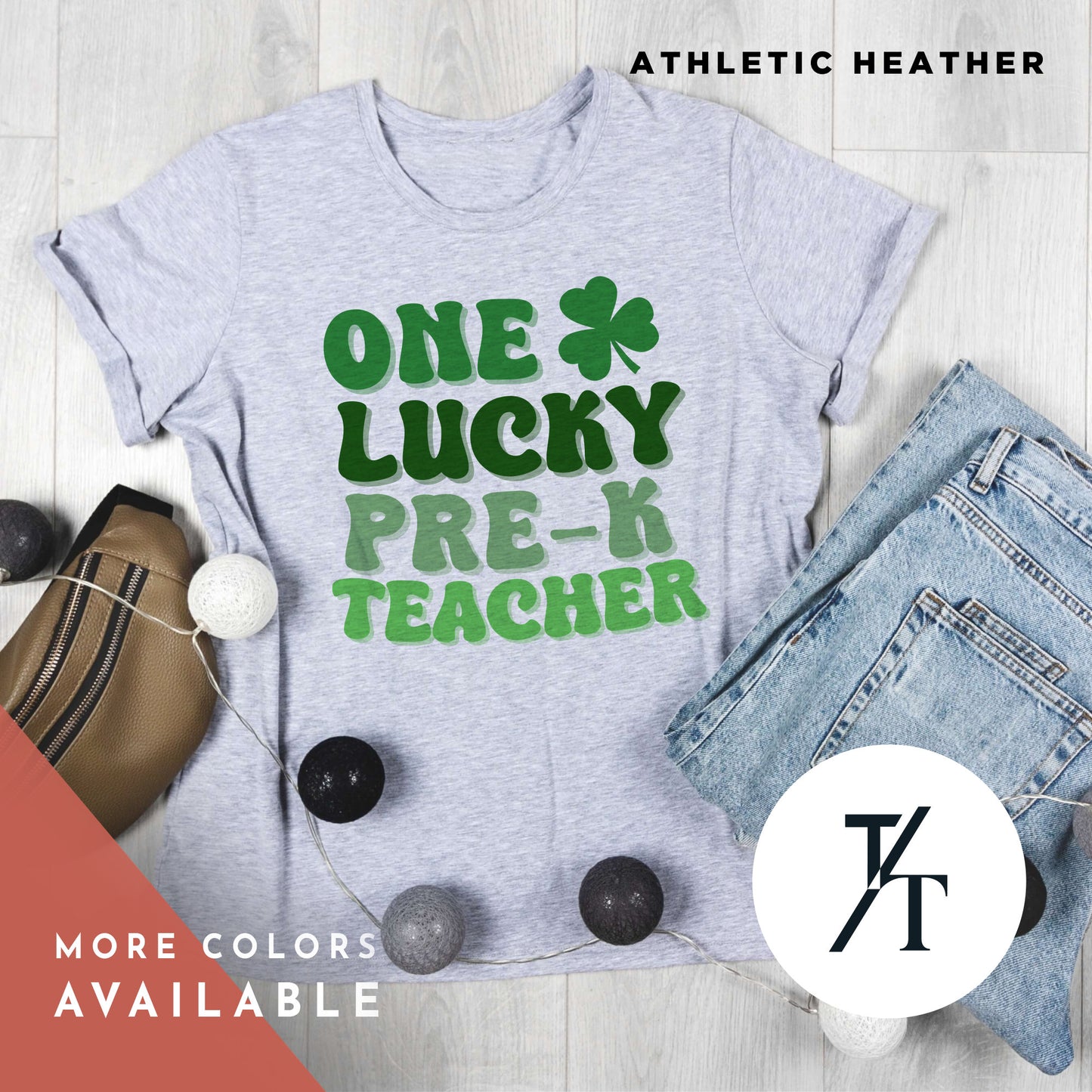 One Lucky Pre-K Teacher, St. Patrick'S Day Teacher Shirt | School Tee | Elementary Teacher Appreciation Unisex Gift | Matching Team Group