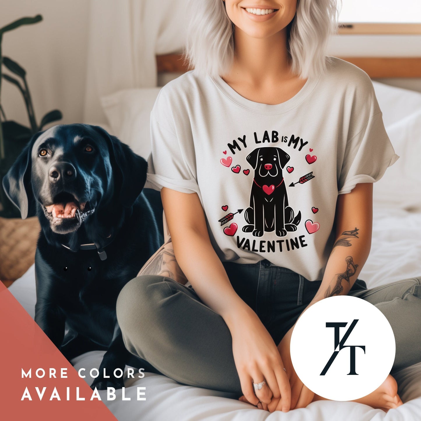 My lab is my Valentine, Labrador Retriever, Labrador Valentine, Black Lab Gifts, Labrador Mom, Dog Valentine Shirt, Dog Mom Valentines