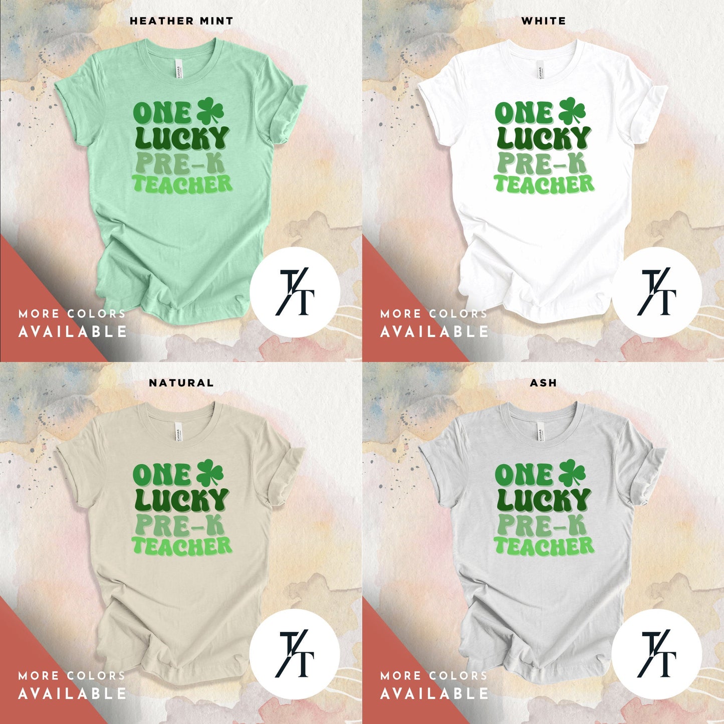 One Lucky Pre-K Teacher, St. Patrick'S Day Teacher Shirt | School Tee | Elementary Teacher Appreciation Unisex Gift | Matching Team Group