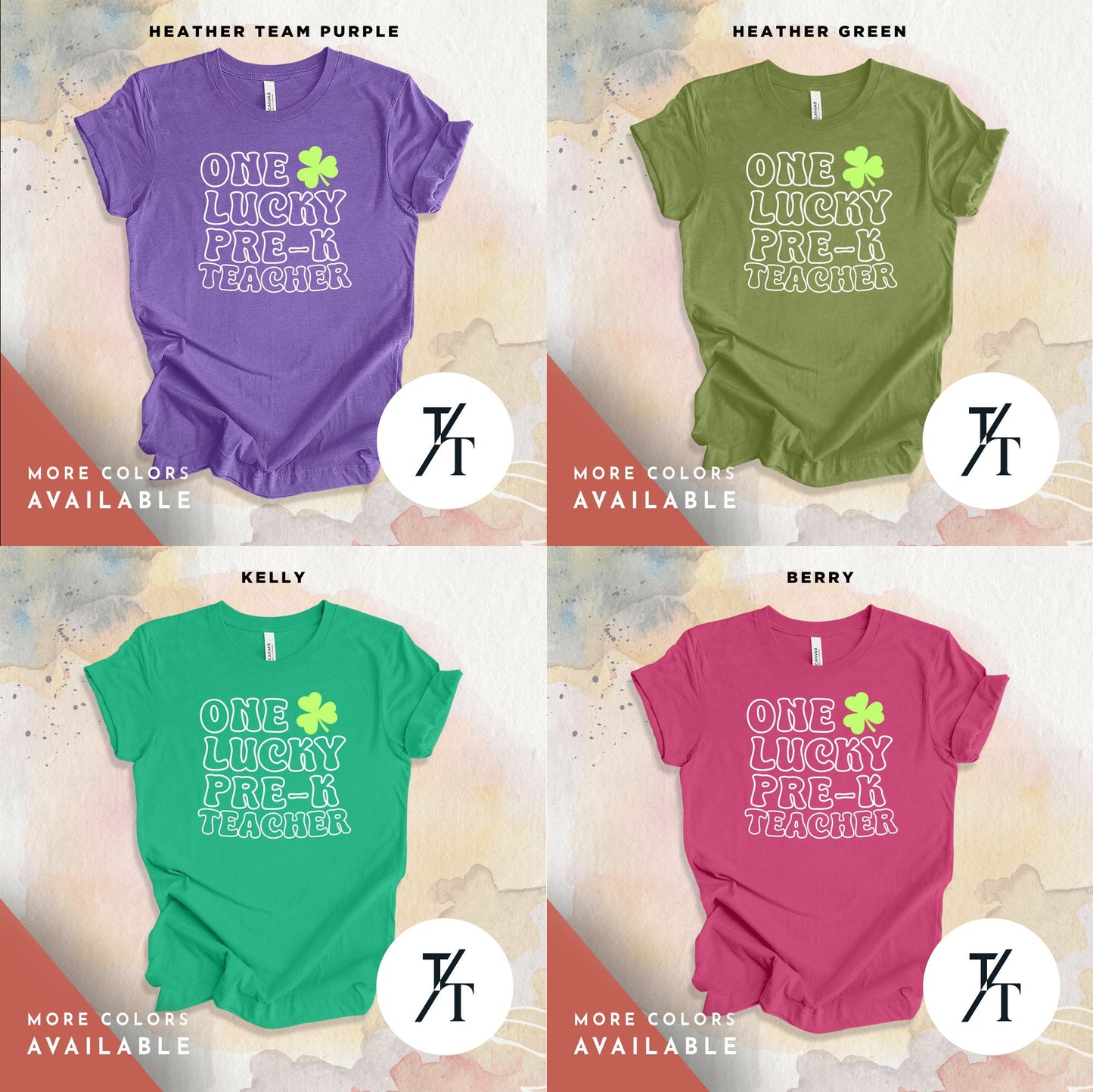 One Lucky Pre-K Teacher, St. Patrick'S Day Teacher Shirt | School Tee | Elementary Teacher Appreciation Unisex Gift | Matching Team Group