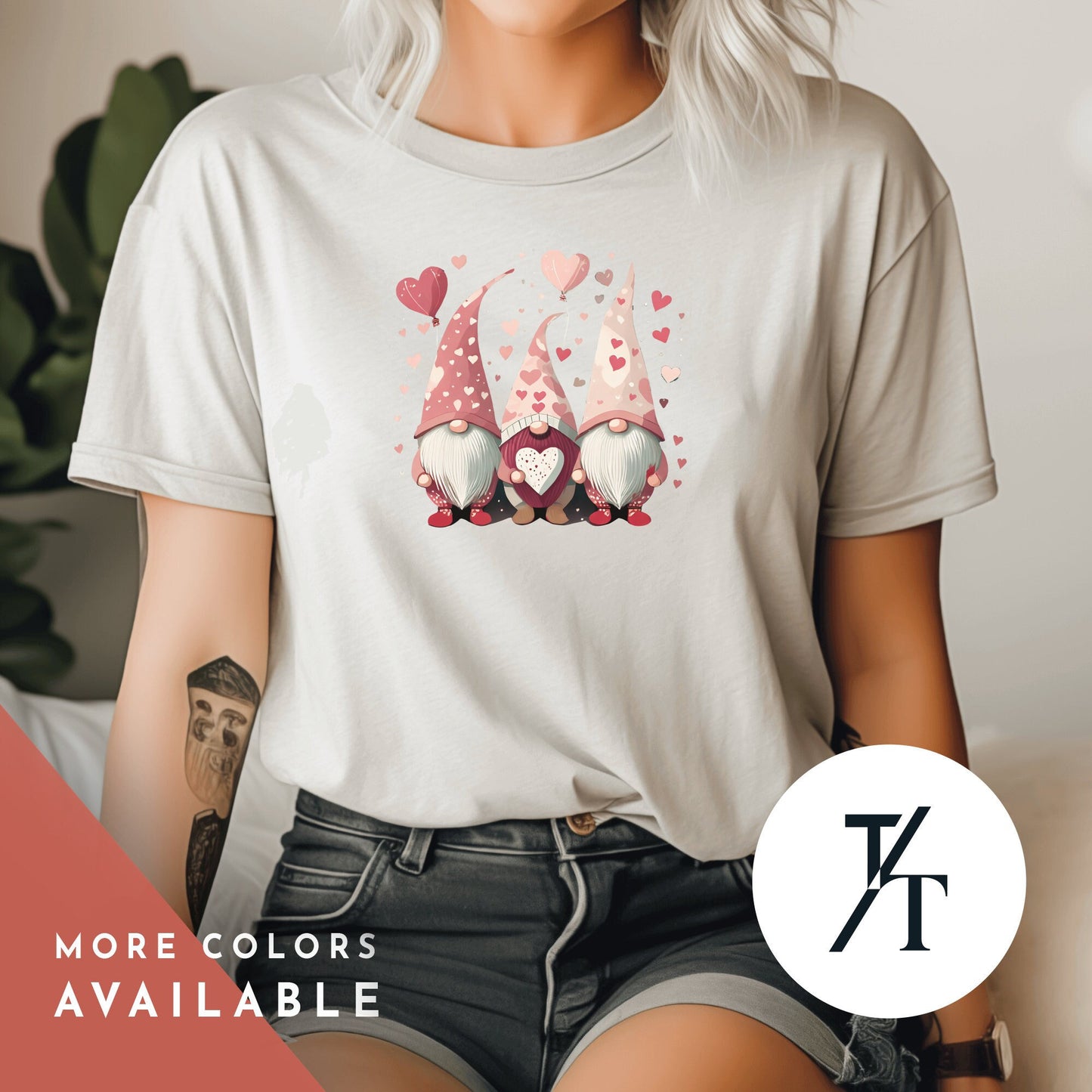Gnome Valentines Day Shirt, Gnome Love Shirt, Funny Valentine Gnomes Shirts, Trendy Valentines Gift for Her Gnomes Valentine Tee