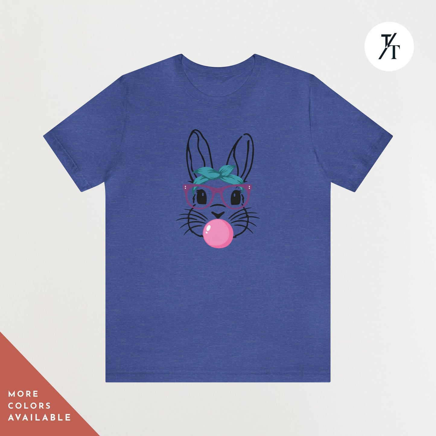 Women's Easter Bunny Shirt, Spring Season, Bunny with glasses, Bubble Gum, Mommy and Me Matching, Family matching, Cute Bunny, Rabbit, Girls