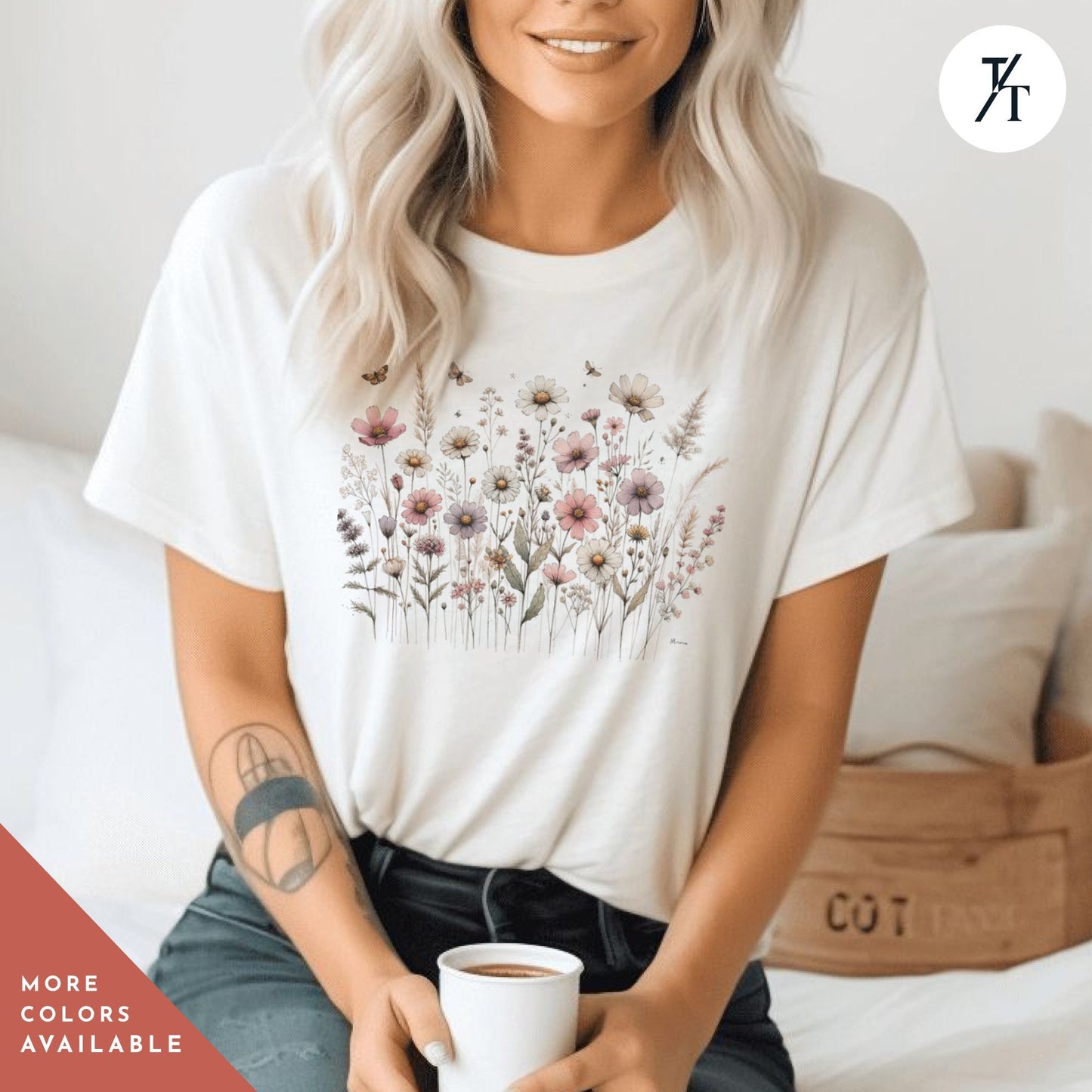 Wildflower Tshirt | Flower Heart Shirt | Nature Lover Shirt | Floral Sweatshirt | Wildflower T-Shirt | Inspirational Shirt | Gift For Women