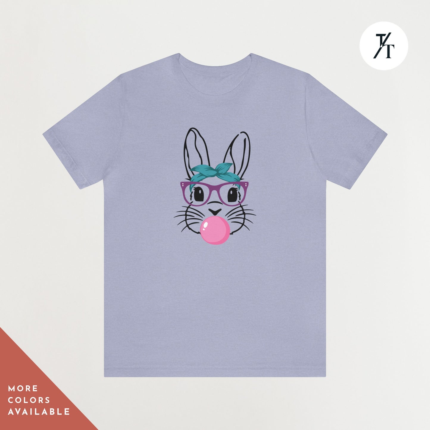 Women's Easter Bunny Shirt, Spring Season, Bunny with glasses, Bubble Gum, Mommy and Me Matching, Family matching, Cute Bunny, Rabbit, Girls