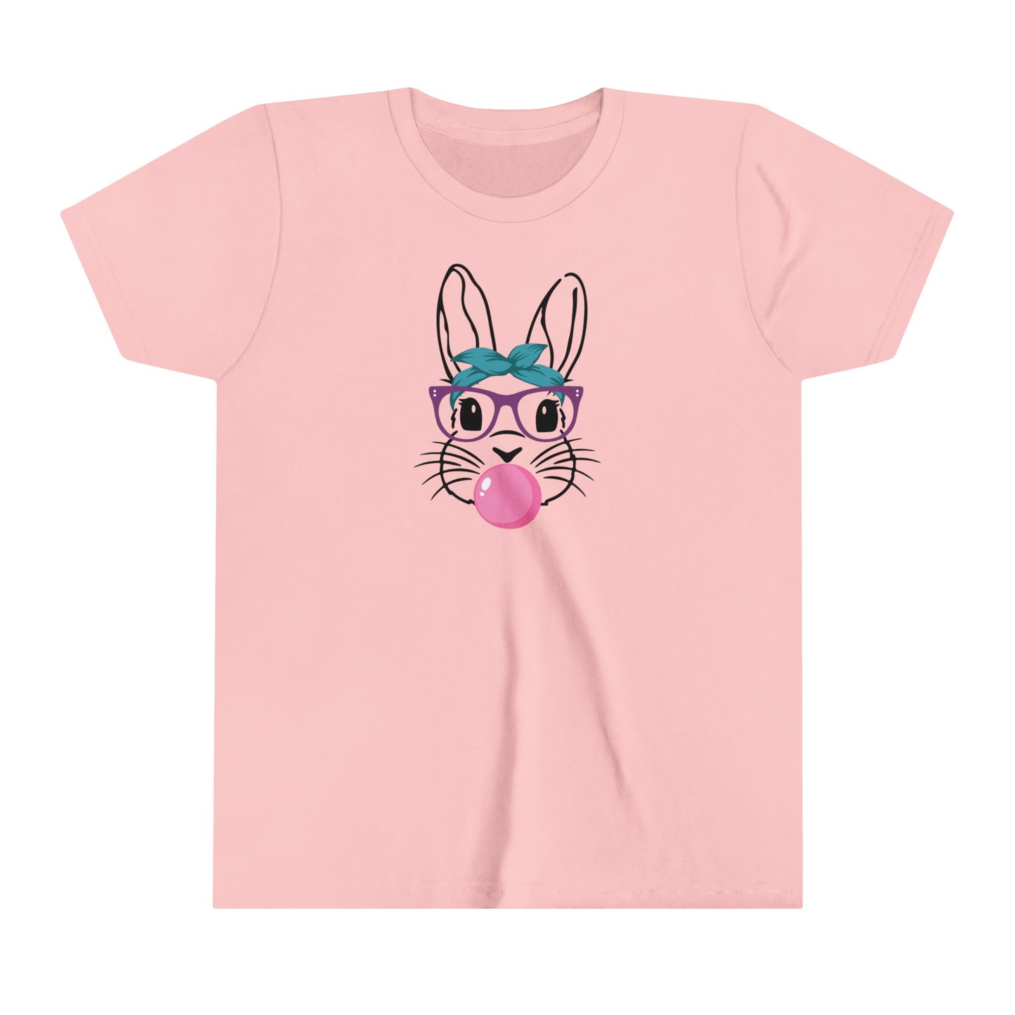 Youth Easter Bunny Shirt, soft, easter bunny, spring, bubble gum, glasses, cute t-shirt, fun t-shirt, mommy and me, family matching, bunnies