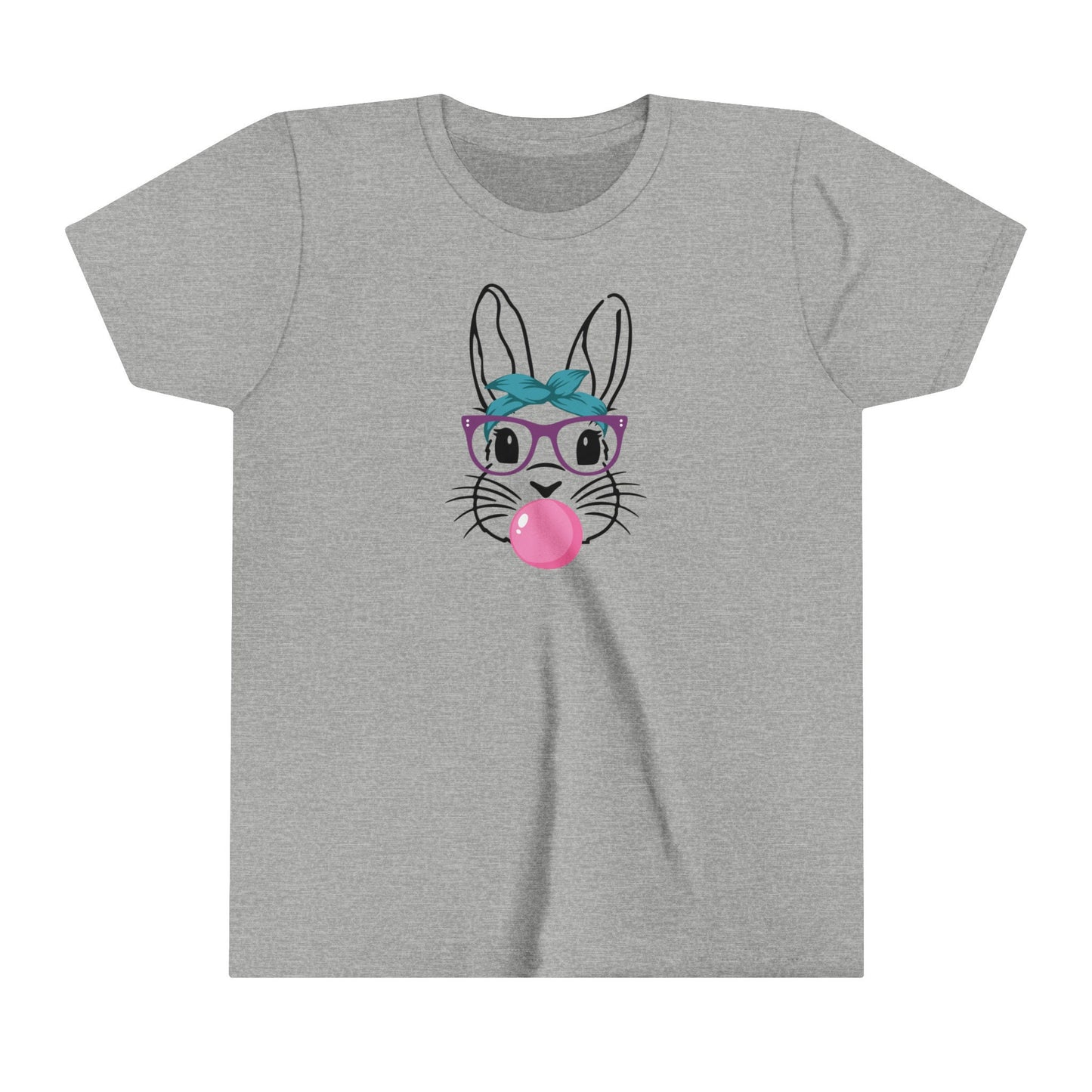 Youth Easter Bunny Shirt, soft, easter bunny, spring, bubble gum, glasses, cute t-shirt, fun t-shirt, mommy and me, family matching, bunnies