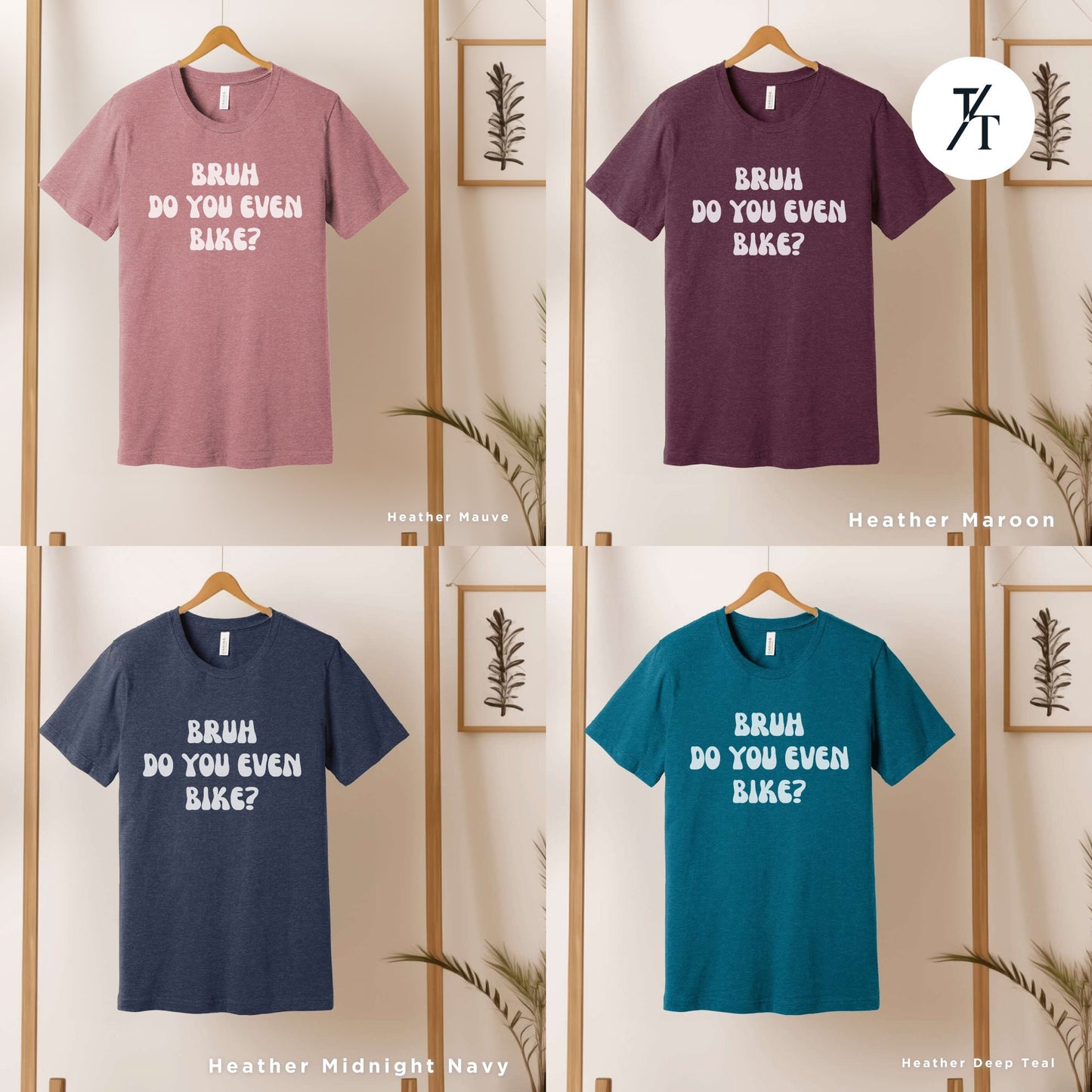four different t - shirts with the words brah do you even blue?