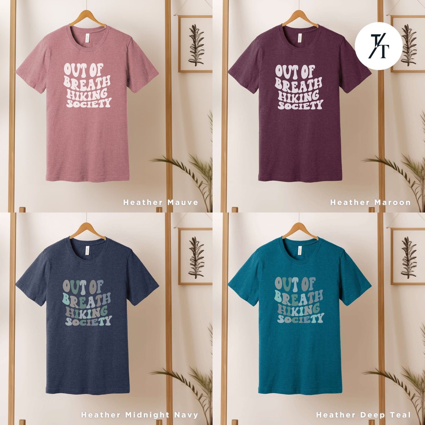 six t - shirts that say out of breath, breaking society, out of death