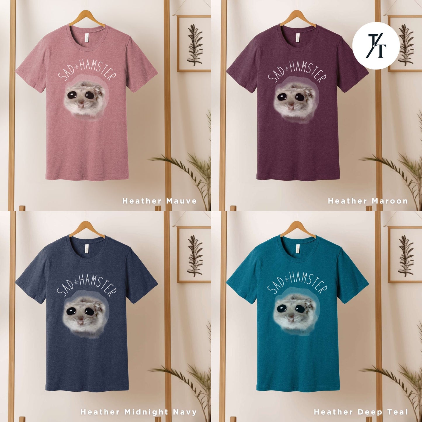 a group of t - shirts with different designs on them, a woman wearing a t - shirt with a sad hamster on it, Sad Hamster Tshirt | Gift For Her | Unisex Tee | I'M Just A Girl Sad Hamster Meme T-Shirt | Cute Coquette Hamster Meme | Meme Tiktok