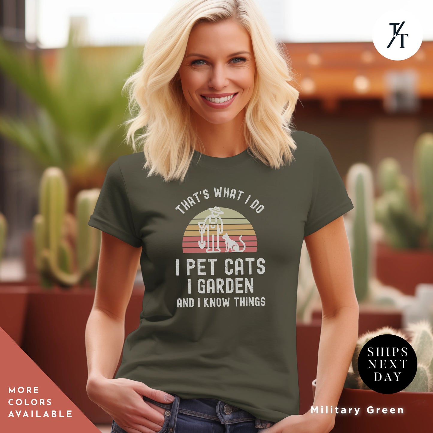 a woman wearing a t - shirt that says, that's what i do