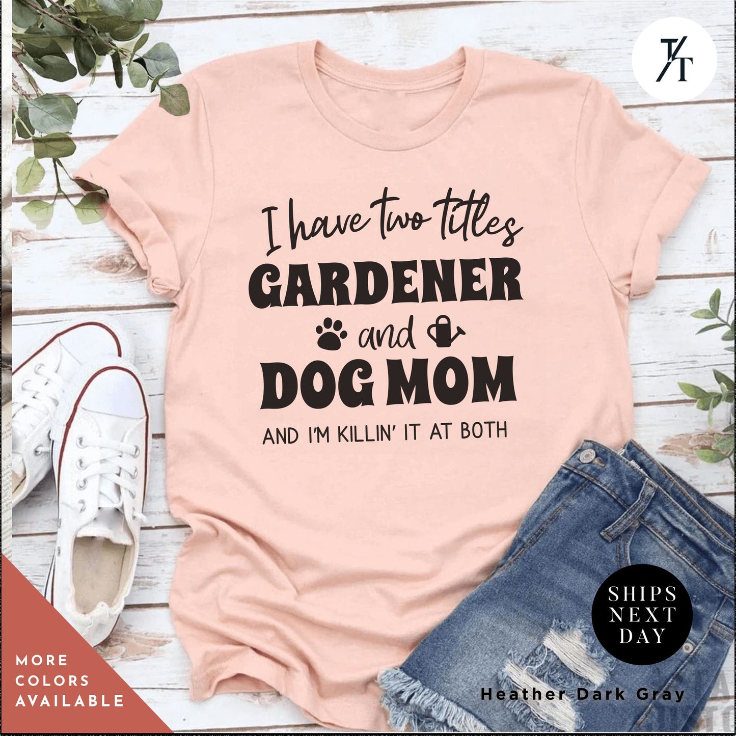 Gift For Dog Mom, Gardener Shirt, Shirts For Dog Lover, Plant Lovers tShirt, Plant Mom tShirt, Dogs Lover Tee, Dogs And Plants Tee