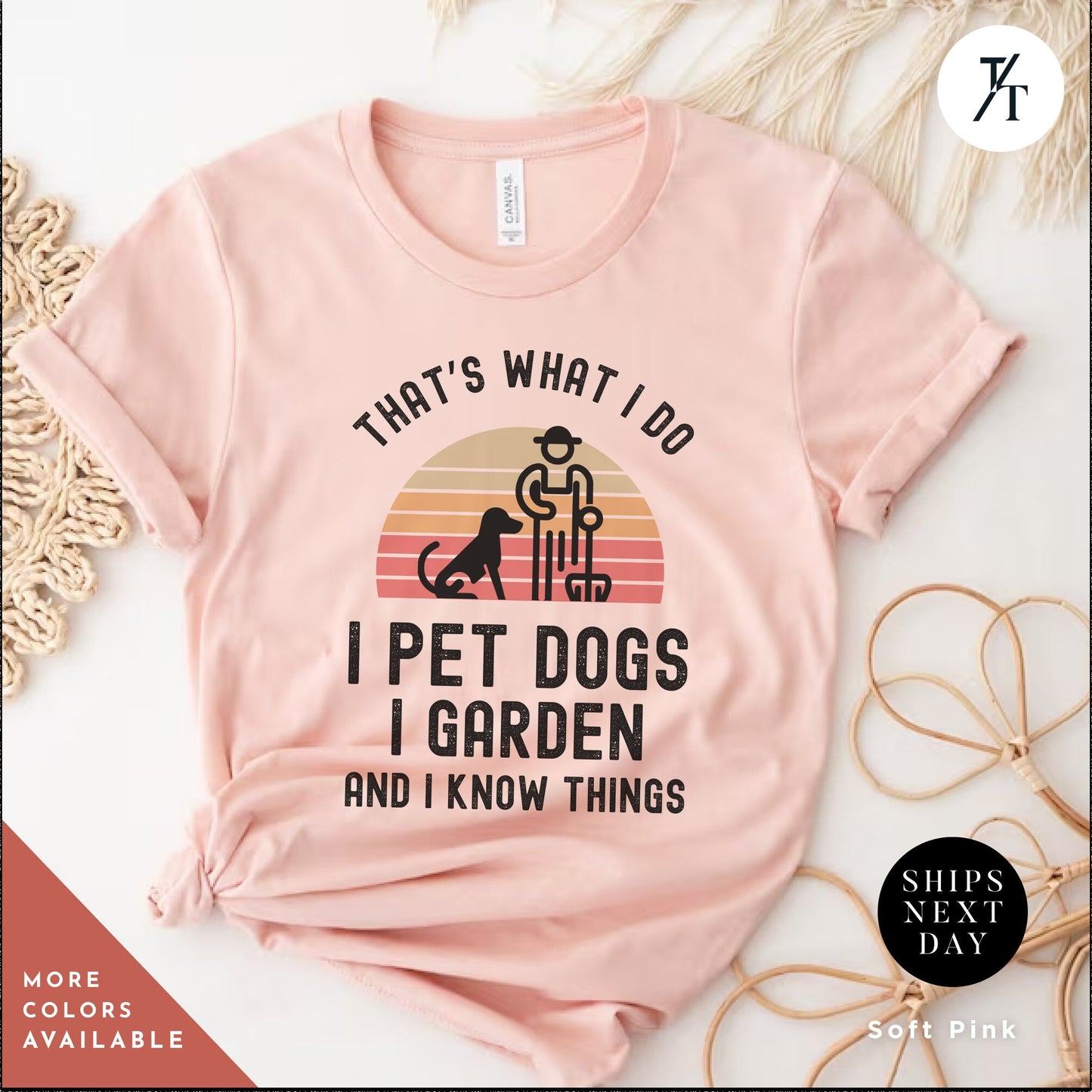 Dog and Garden Shirt, Dogs And Plants Tee, Gardener tshirt, tShirts For Dog Lover, Plant Lovers tShirt, Plant Mom t-Shirt, Plants Lover Tee
