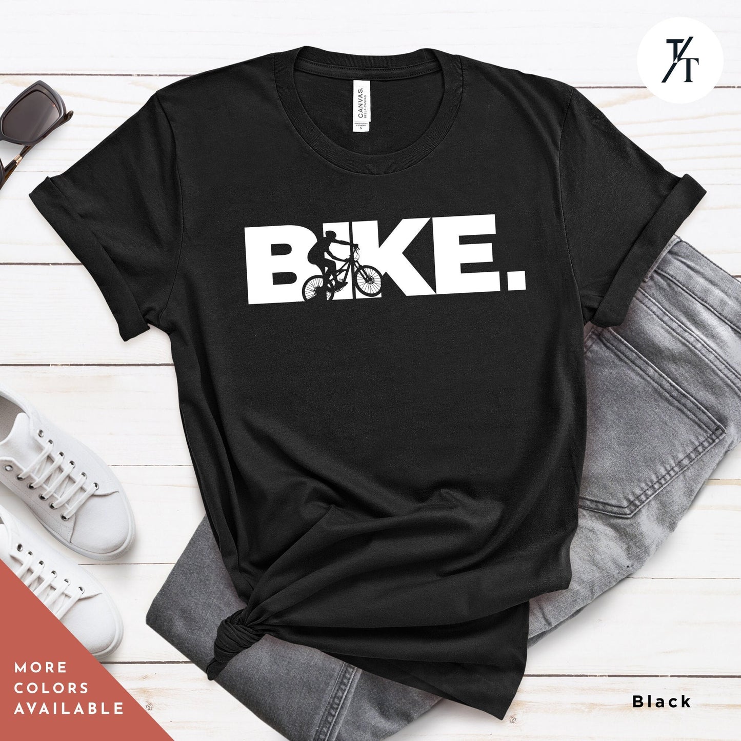 a black shirt with the words bike on it