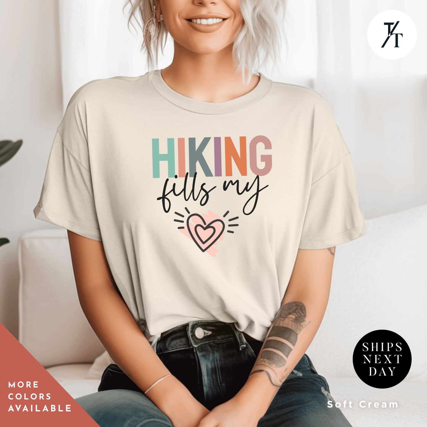 I love hiking shirt, Womens hiking shirt, Nature Lover Gift, hike gifts for women, out of breath society, hike more, Gift For Hiker