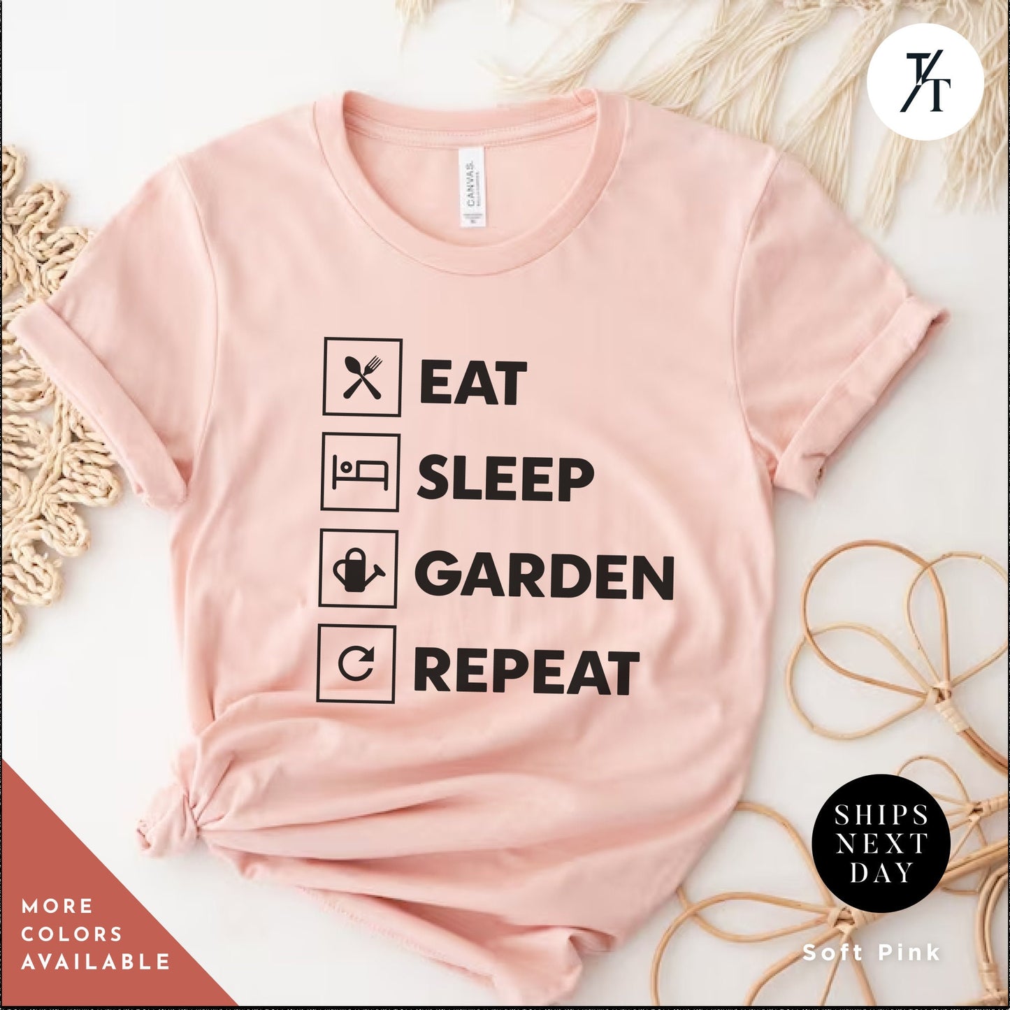 Unisex Eat, Sleep, Repeat shirt, gardening bestseller, Gardener tShirt, Gift For Mom, Plant Lady, Gardening Lover, Plant Dad
