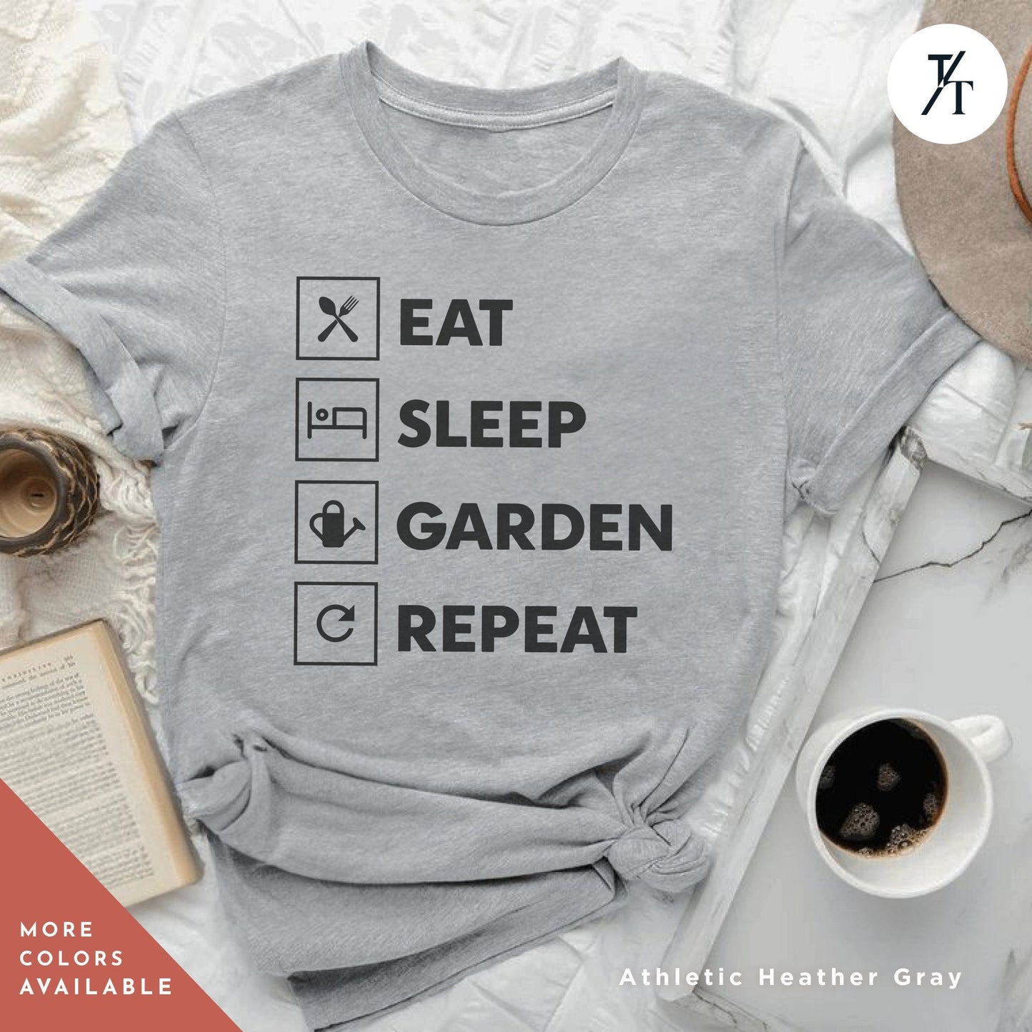 Unisex Eat, Sleep, Repeat shirt, gardening bestseller, Gardener tShirt, Gift For Mom, Plant Lady, Gardening Lover, Plant Dad