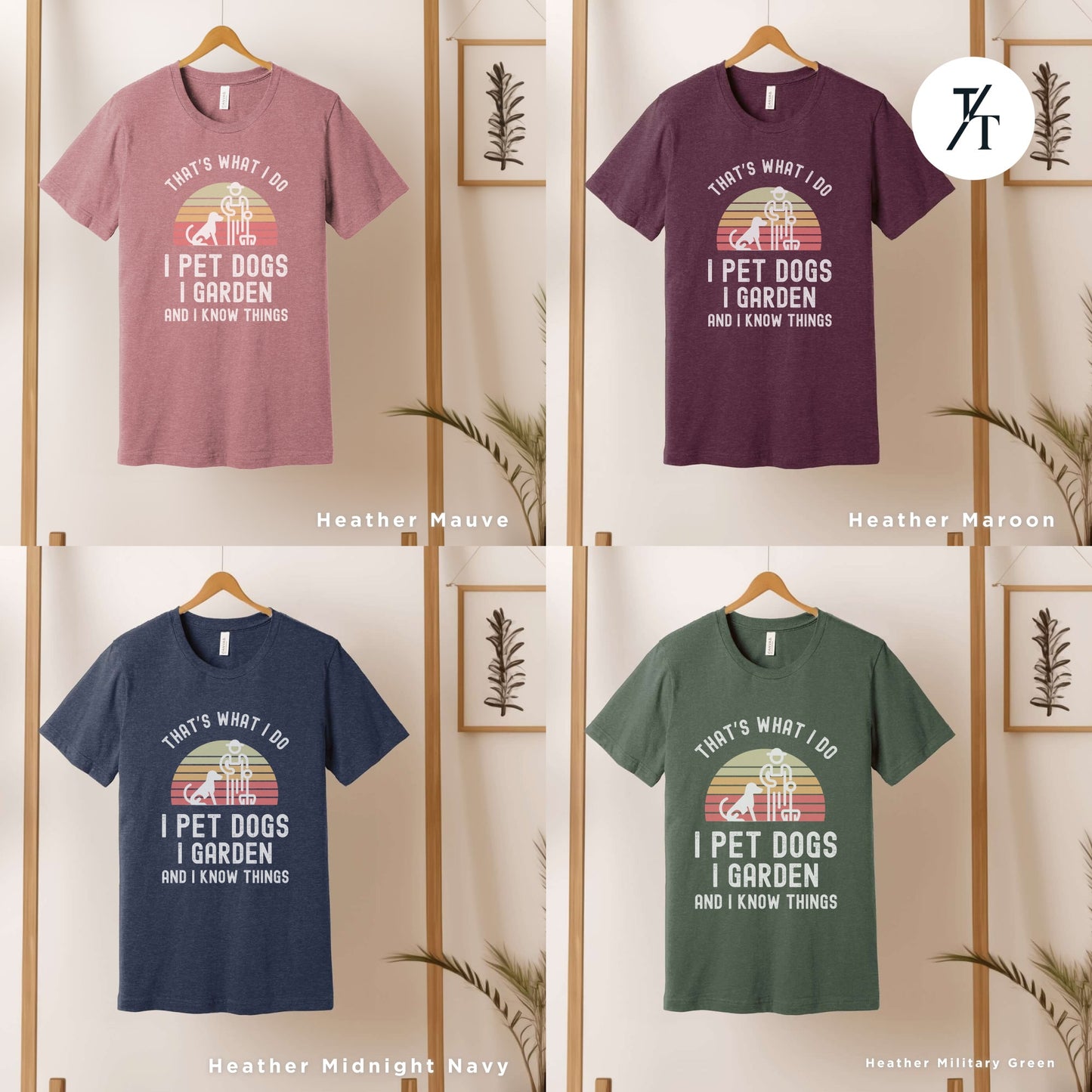 Dog and Garden Shirt, Dogs And Plants Tee, Gardener tshirt, tShirts For Dog Lover, Plant Lovers tShirt, Plant Mom t-Shirt, Plants Lover Tee