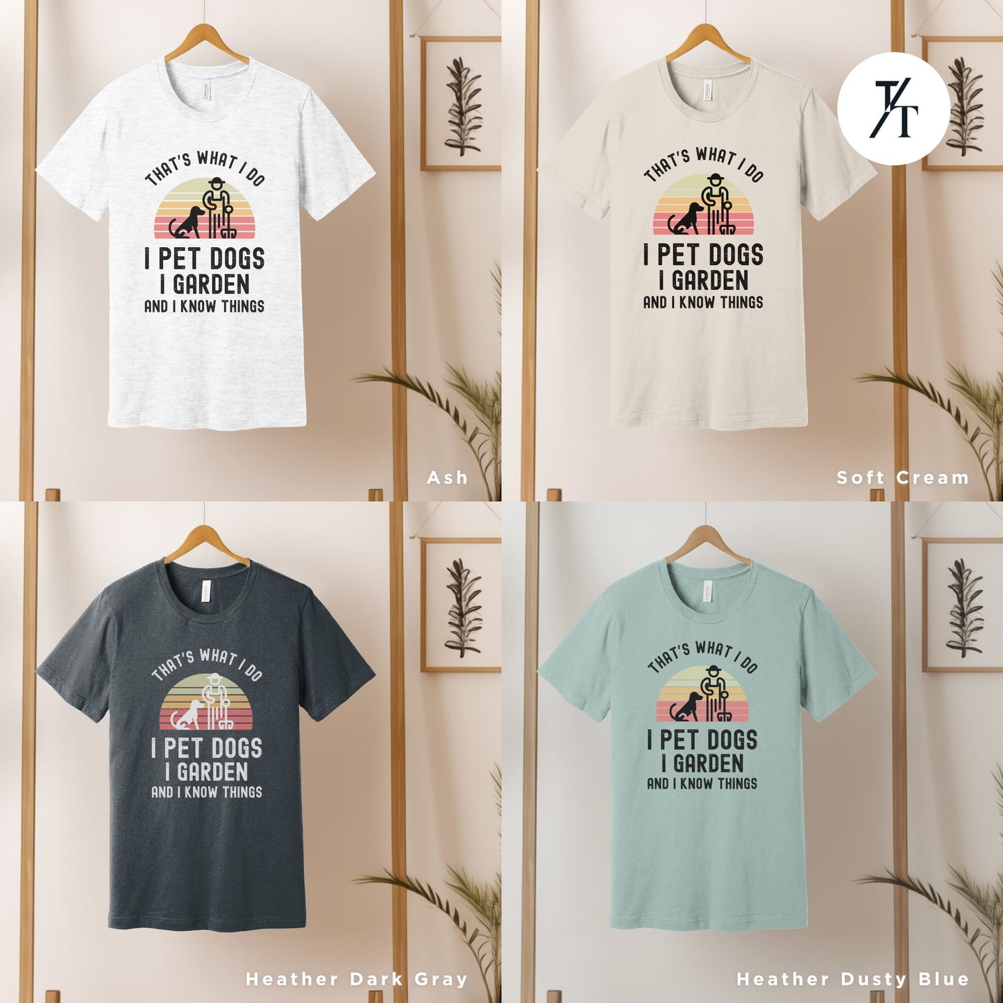 Dog and Garden Shirt, Dogs And Plants Tee, Gardener tshirt, tShirts For Dog Lover, Plant Lovers tShirt, Plant Mom t-Shirt, Plants Lover Tee