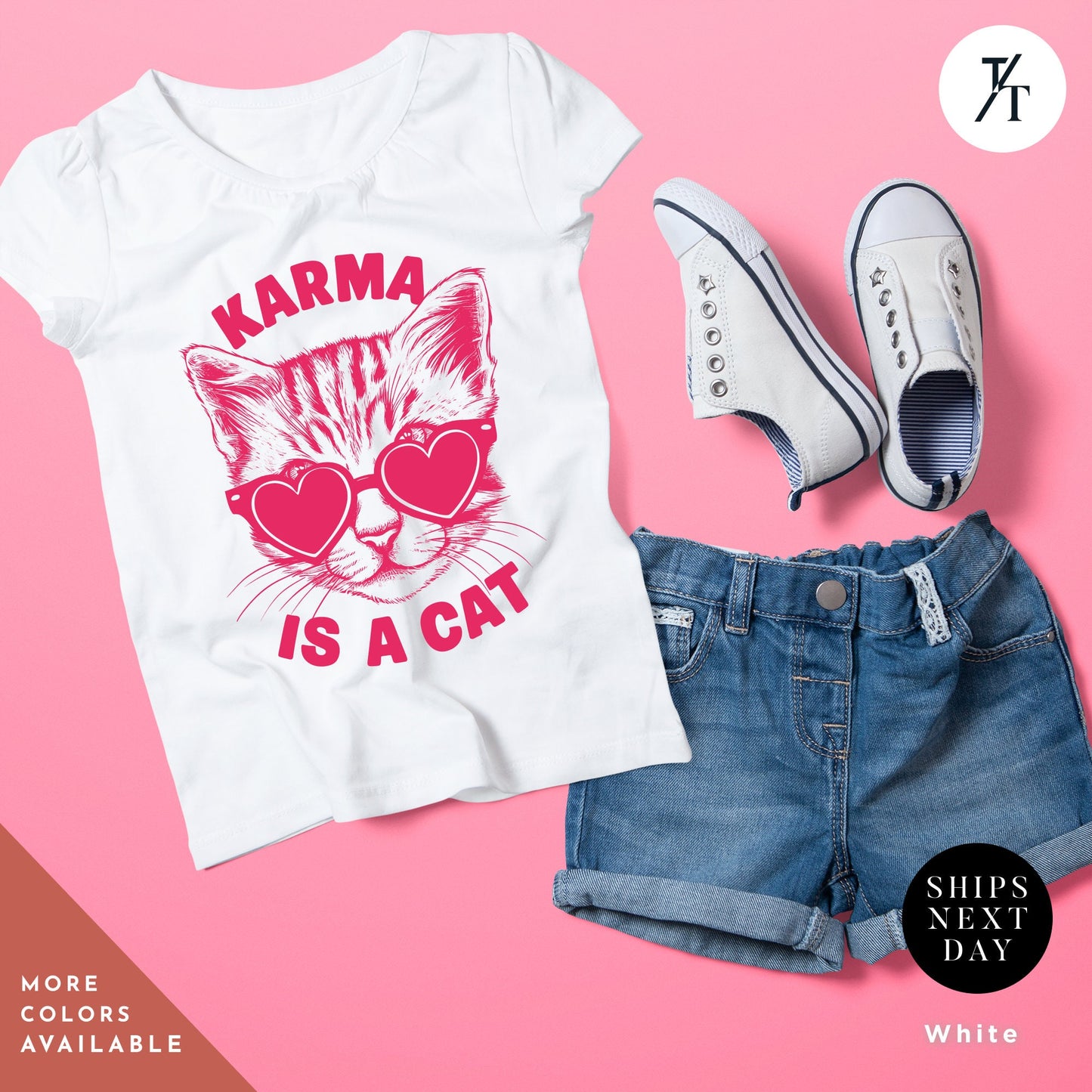 Karma Is A Cat Shirt, Kid Taylor Shirt, Eras Tour children's tee, Kids Swiftie tShirt, Little Swiftie tee, girls concert tShirt Youth