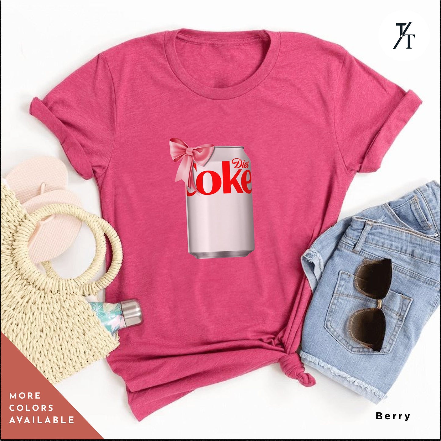 a pink shirt with a pink bow on it, I need diet coke, Diet Coke Shirt, Diet Coke Pink Bow Tshirt, Diet Coca Cola Shirt Diet Coke Lover, Trendy Tshirt, Gift For Her, Coca Cola