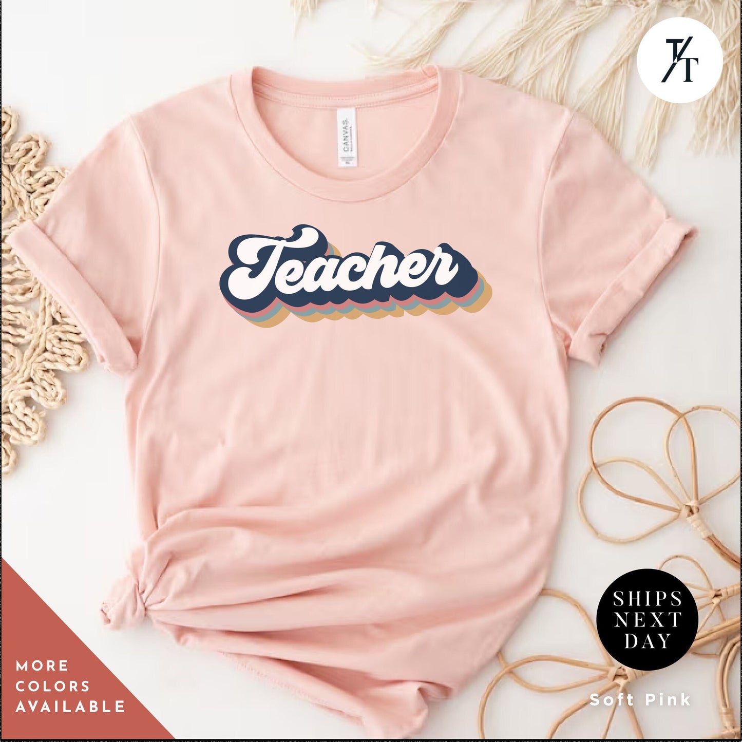 a pink shirt with the word teacher on it, Teacher Team T-Shirt, teacher t shirt best seller, Last Day Of School, Teacher tShirts, Test Day Shirt, Teacher Tee, Back To School