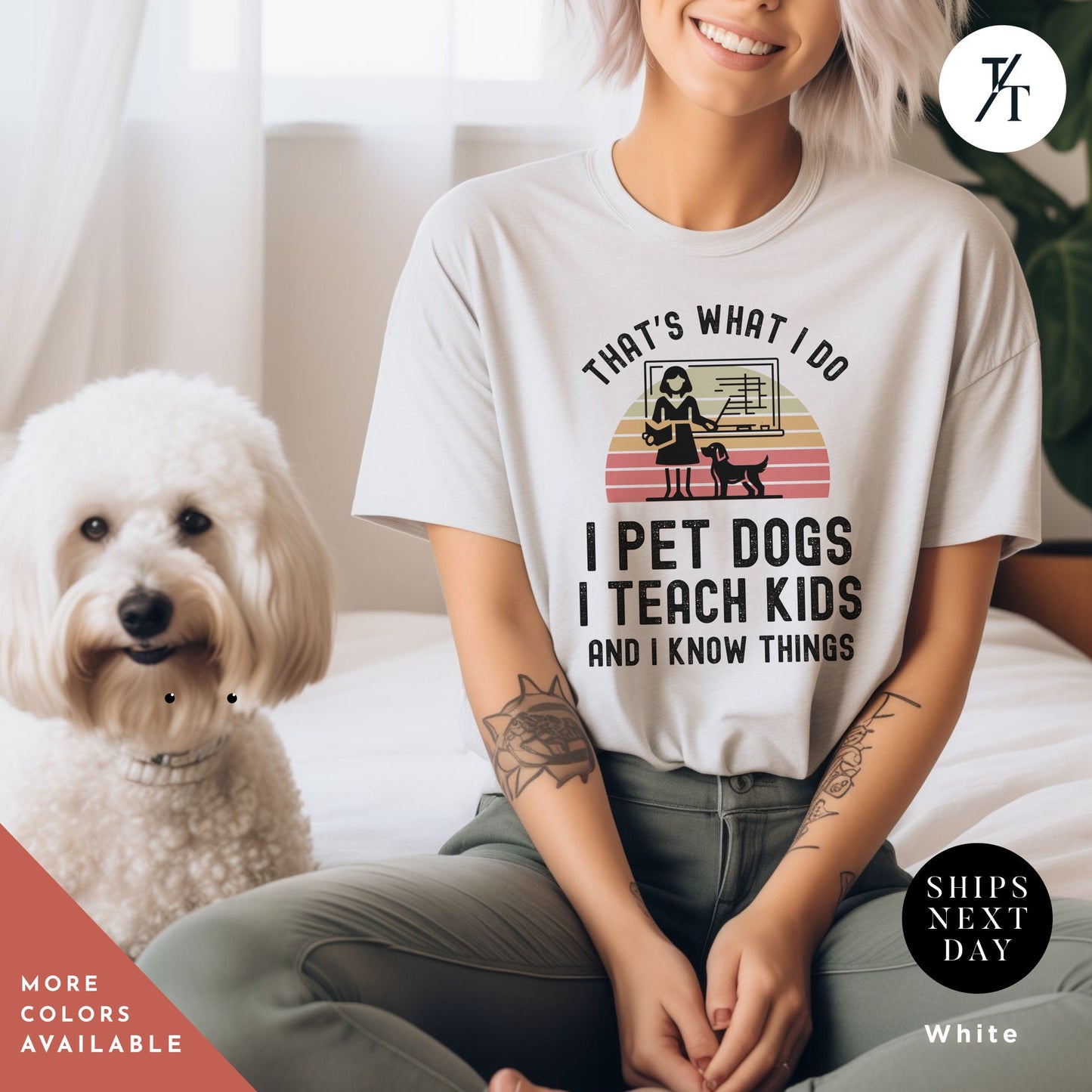 Dog Mom And Teacher shirt, Dog Lover Teacher tshirt, Back To School, Teaching pet Shirt, back to school tee, kindergarten, elementary