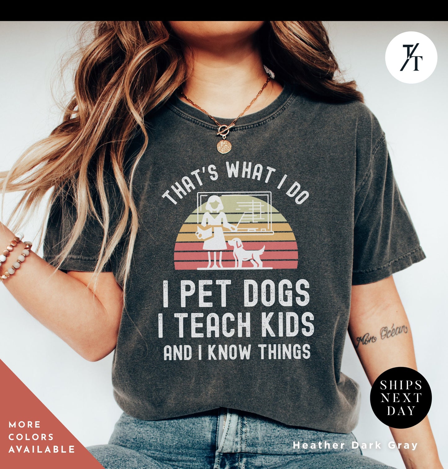 Dog Mom And Teacher shirt, Dog Lover Teacher tshirt, Back To School, Teaching pet Shirt, back to school tee, kindergarten, elementary
