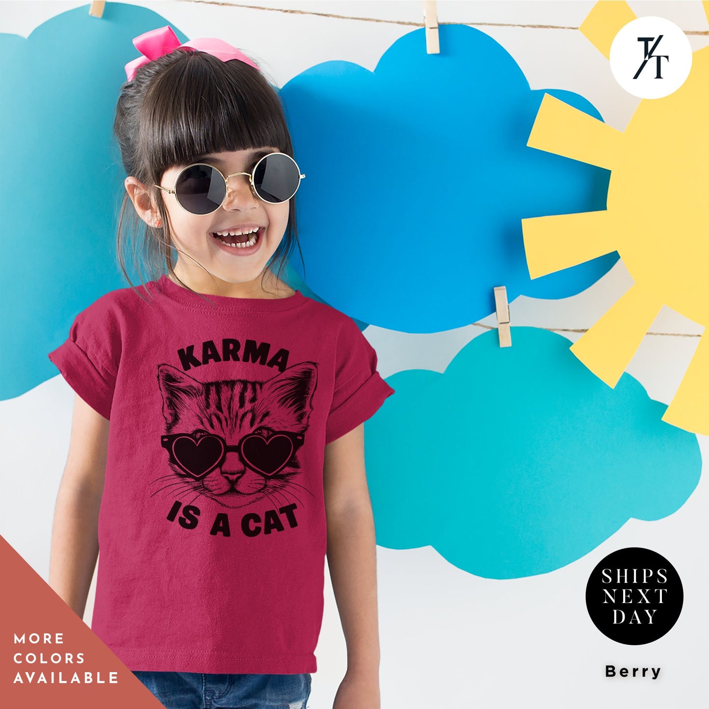 Karma Is A Cat Shirt, Kid Taylor Shirt, Eras Tour children's tee, Kids Swiftie tShirt, Little Swiftie tee, girls concert tShirt Youth