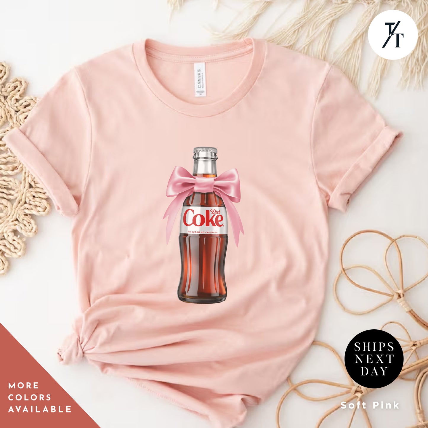 a pink shirt with a pink bow and a bottle of coke, i need diet coke, Diet Coke Shirt, Diet Coke Pink Bow Tshirt, Diet Coca Cola Shirt Diet Coke Lover, Trendy Tshirt, Gift For Her, Coca Cola