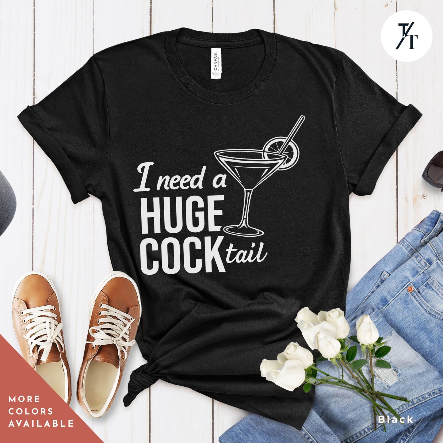 a t - shirt that says i need a huge cocktail, Funny Drinking Shirt, i need a huge cocktail shirt, funny adult humor drinking tshirt, Hilarious Bartender tShirt, Ladies cocktail tee