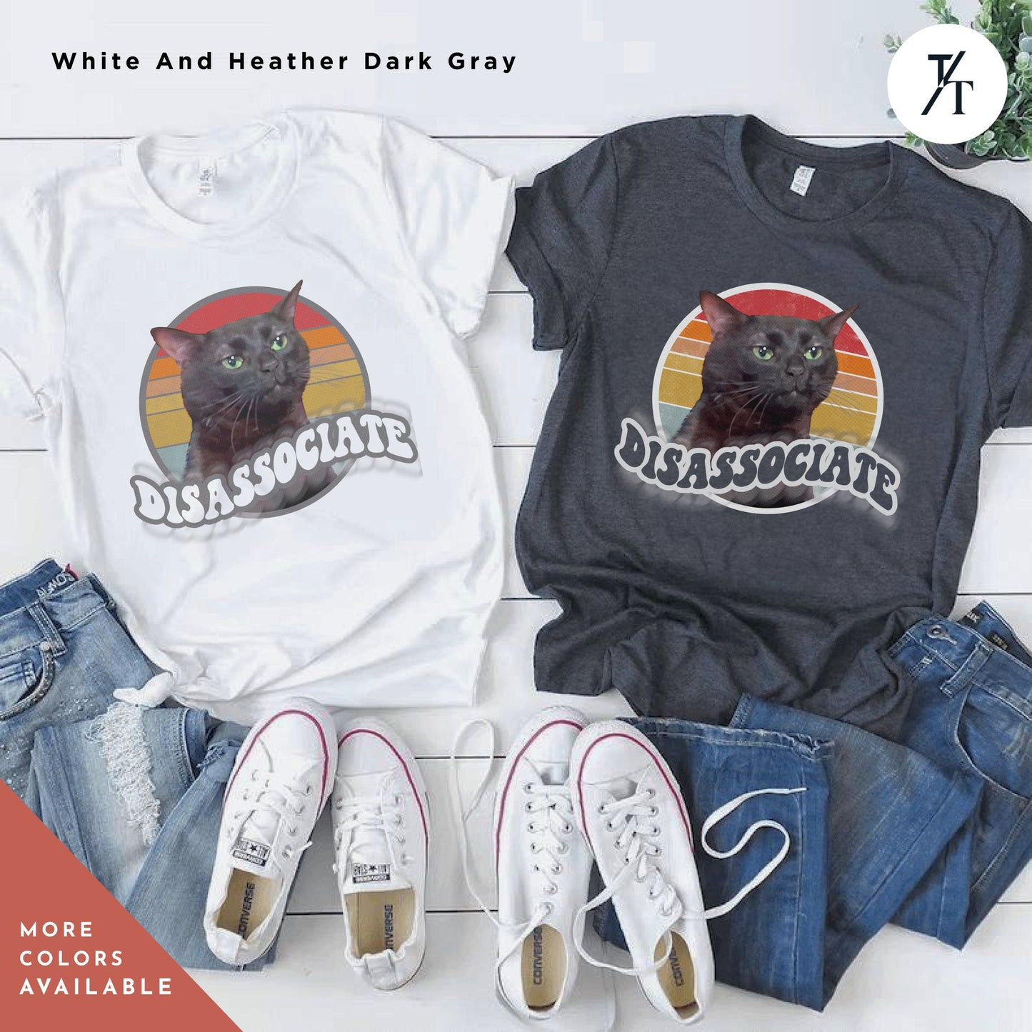 a pair of white sneakers and a black cat t - shirt, Zoning out shirt, black cat Zoning Out Funny Meme shirt, Unisex Funny Instagram Meme tee, Disassociating Black Cat Tiktok Trend, catmom gift
