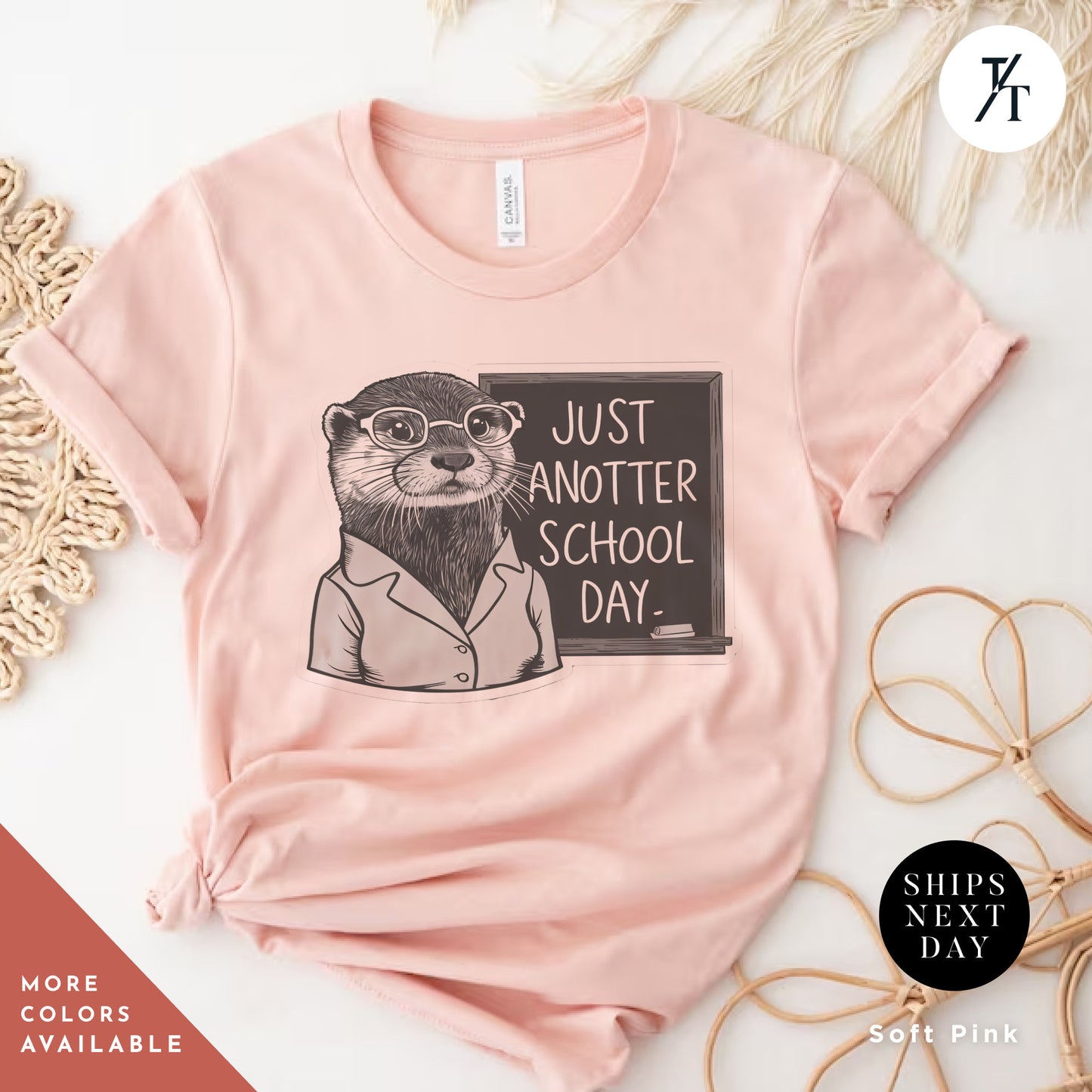 a t - shirt with a picture of a beaver wearing glasses, Sea otter t-shirt, Gift For Teacher, Otter Lover Gift, Funny Teacher Shirt, Back To School Gift, Ottermom tShirt, Sea Otters tee