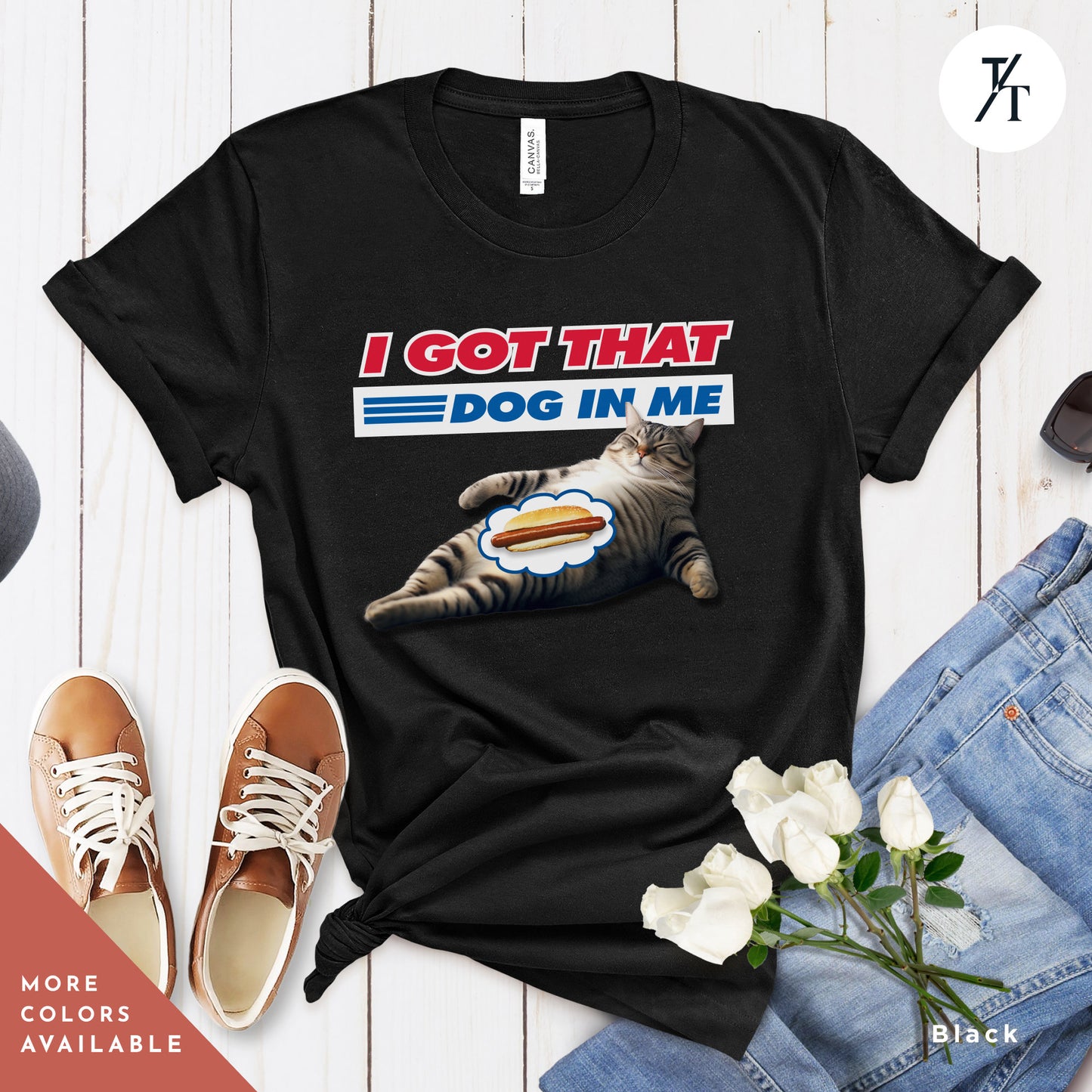a t - shirt that says i got that dog in me, i got that dog in me cat, Funny Cat Shirt, Kirkland Signature tee, All Beef Hot Dog, Funny Costco Shirt, Gift For Him, Costco Hotdog tee