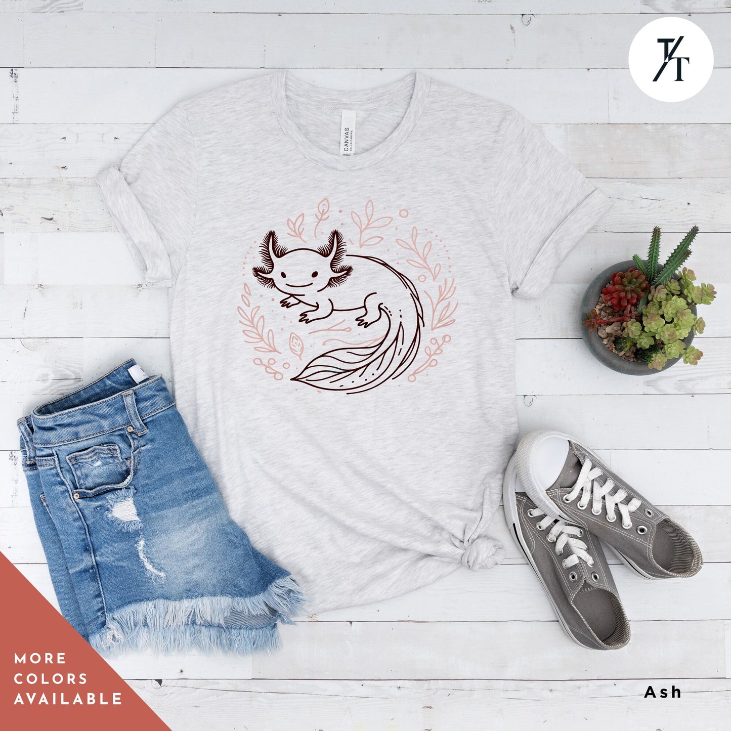 a t - shirt with an image of a animal on it, Cute Axolotl Shirt, Axolotl Lovers Gifts, Axolotls Shirt Women, Axolotls T-Shirts, Animal Lover Gift, Cute Animal Shirt, Mexican Salamander