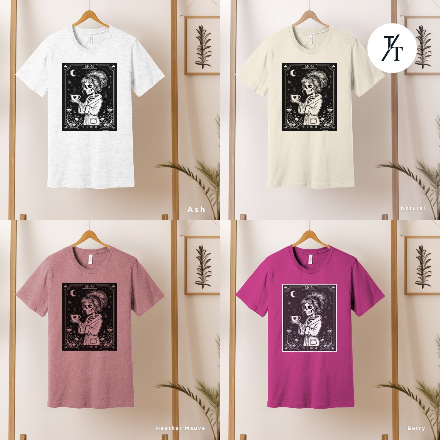 the mom tarot card skeleton mother, Mothers Day Gift, The Mom Tarot Card, Funny Skull tee, Funny Witch Mama tShirt, Witchy Mama tee