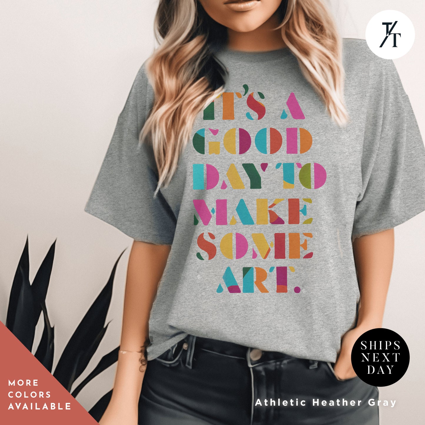 a woman wearing a t - shirt that says it's a good day to make some art, Art Teacher Shirt, Arts Lover Artist tee, Arts Teacher tee, Teachers Appreciation, Gift For Arts Teachers