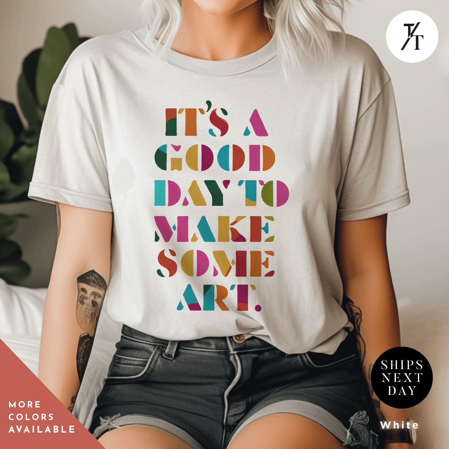 a woman wearing a t - shirt that says it's a good day to make some art, Art Teacher Shirt, Arts Lover Artist tee, Arts Teacher tee, Teachers Appreciation, Gift For Arts Teachers