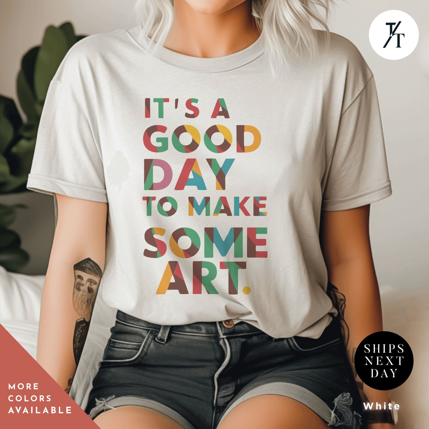 a woman wearing a t - shirt that says it's a good day to make some art shirt, Art Teacher Shirt, Artist Shirts, Arts Lover Shirts Arts Teacher Tshirt, Gift For Artists, Painting