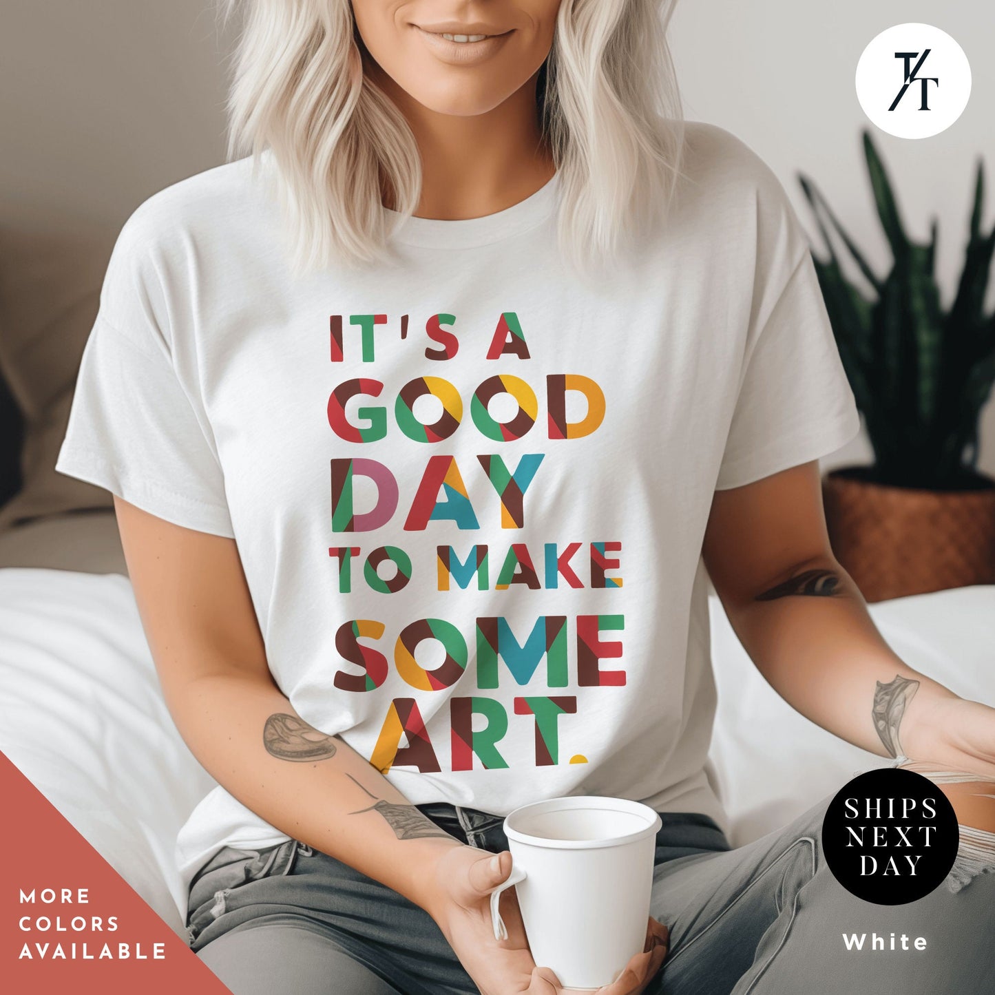 a woman wearing a t - shirt that says it's a good day to make some art shirt, Art Teacher Shirt, Artist Shirts, Arts Lover Shirts Arts Teacher Tshirt, Gift For Artists, Painting
