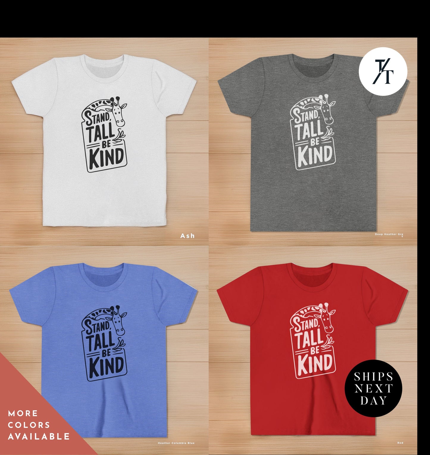 four t - shirts with different sayings on them, Floral Giraffe Shirt, Girls Giraffe Shirt, Birthday Girl Shirts, Kids Giraffes Shirts, Animal Lover Gift, Graphic Giraffes Tee, Zoo Animal