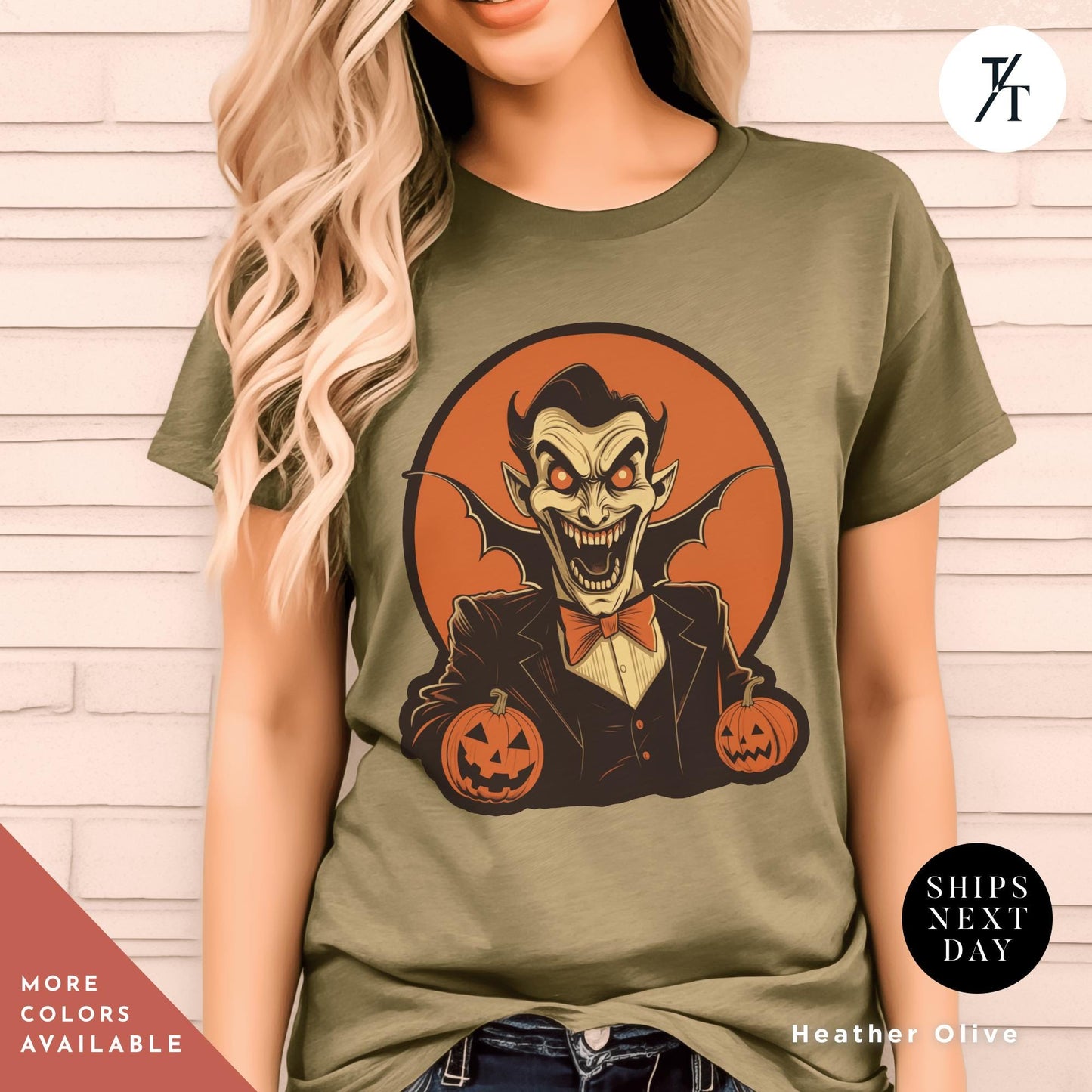 a woman wearing a t - shirt with an image of a Dracula vampire, Vintage Halloween shirt, long live halloween Vampire Teeth Shirt, Dracula Flow Tshirt, vampire fangs, Monster Mash Tee, Retro Monster Tee