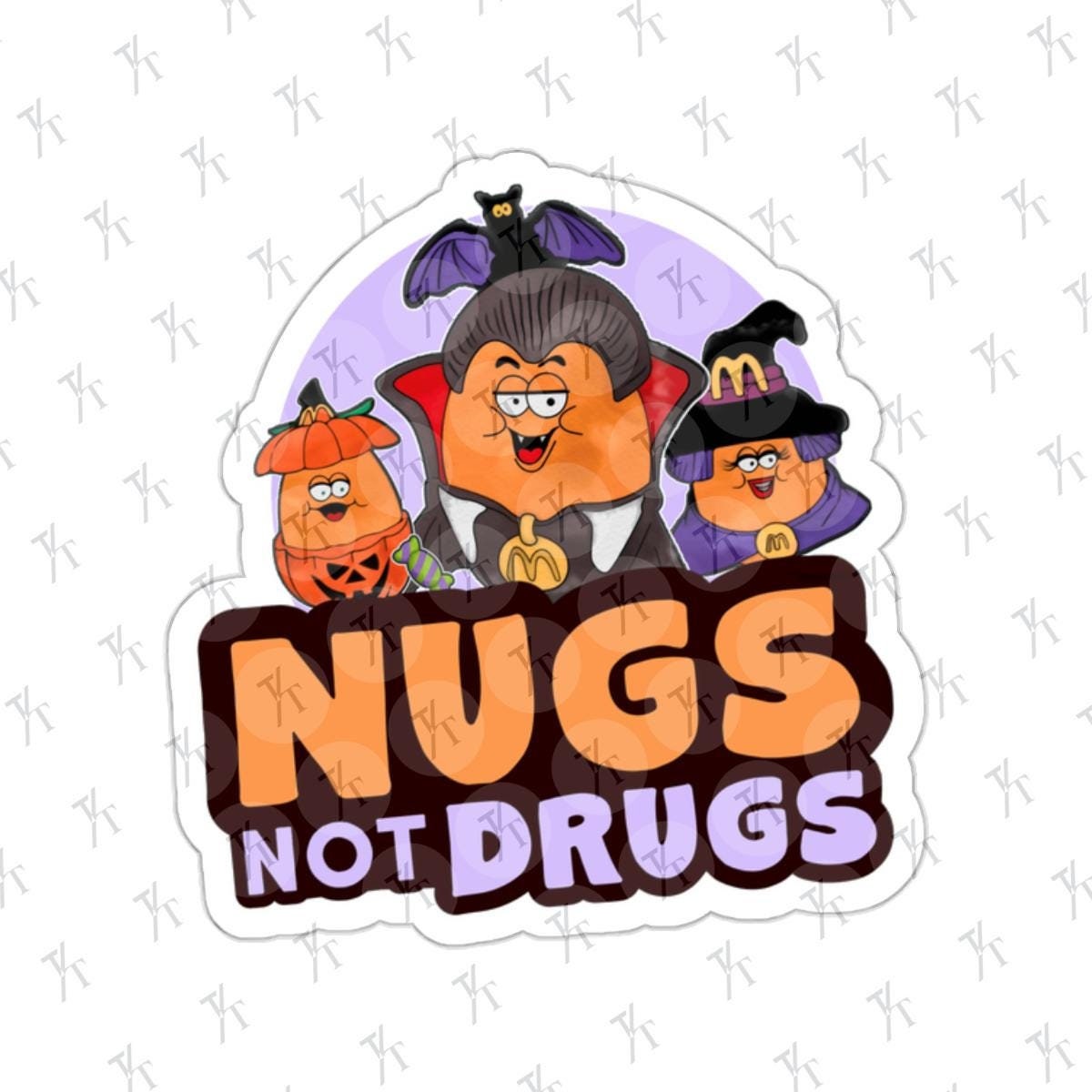 Halloween Sticker, Retro Halloween Nuggets, Vintage McDonalds Nostalgia Die Cut Stickers Vinyl Planner Laptop Sticker, Water Bottle Stickers