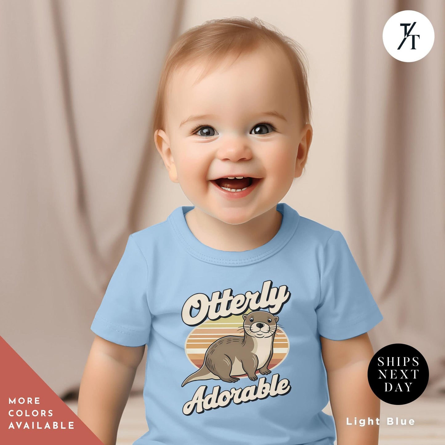 a baby wearing a green shirt with a otter on it, Otter shirt toddler, Kids Otter Shirt, Baby Shower Gift, Otters Toddler Shirts, Otters Lover Gift Cute Youth Infant baby Animal seaotter tee