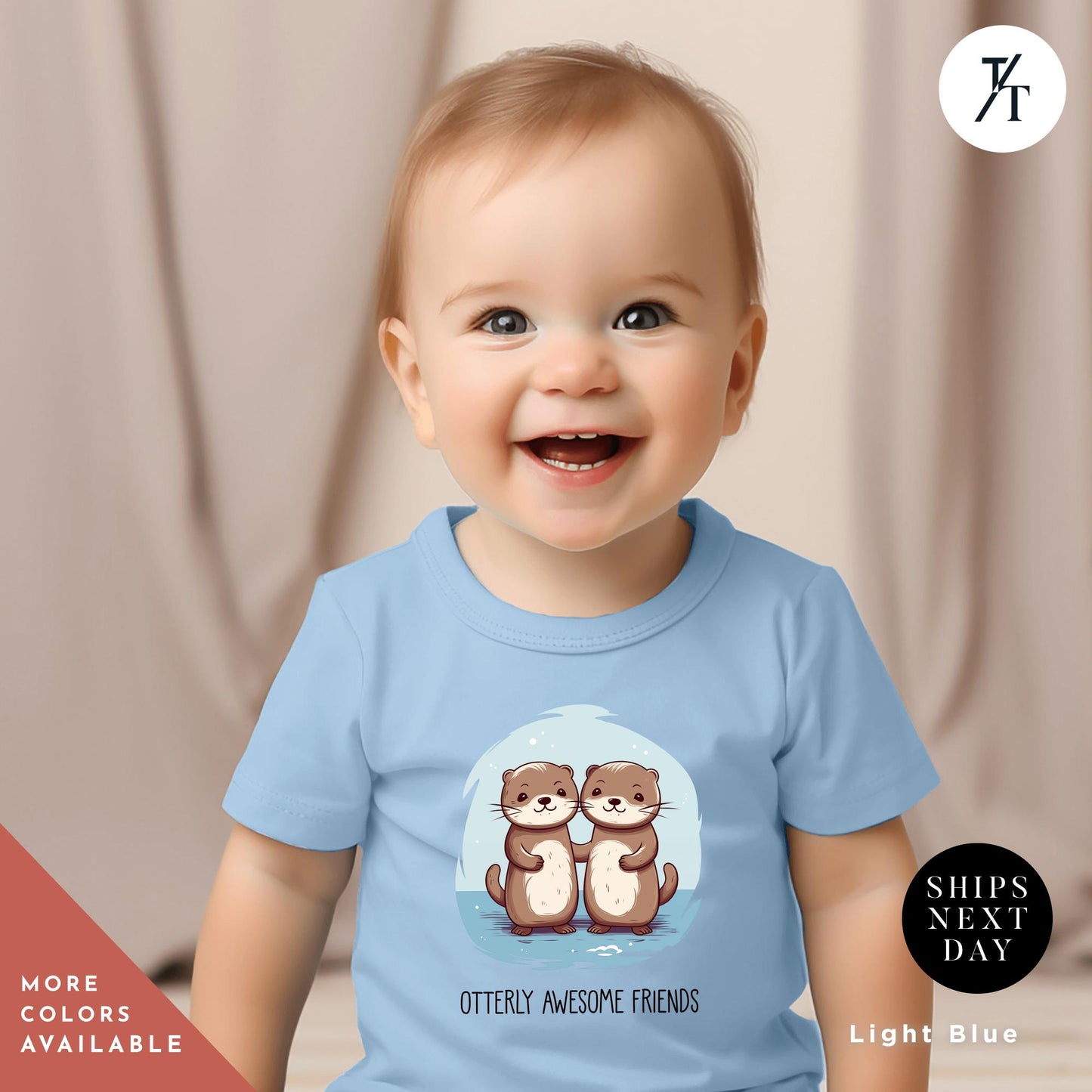 a baby wearing a green shirt with a otter on it, Otter shirt toddler, Kids Otter Shirt, Baby Shower Gift, Otters Toddler Shirts, Otters Lover Gift Cute Youth Infant baby Animal seaotter tee
