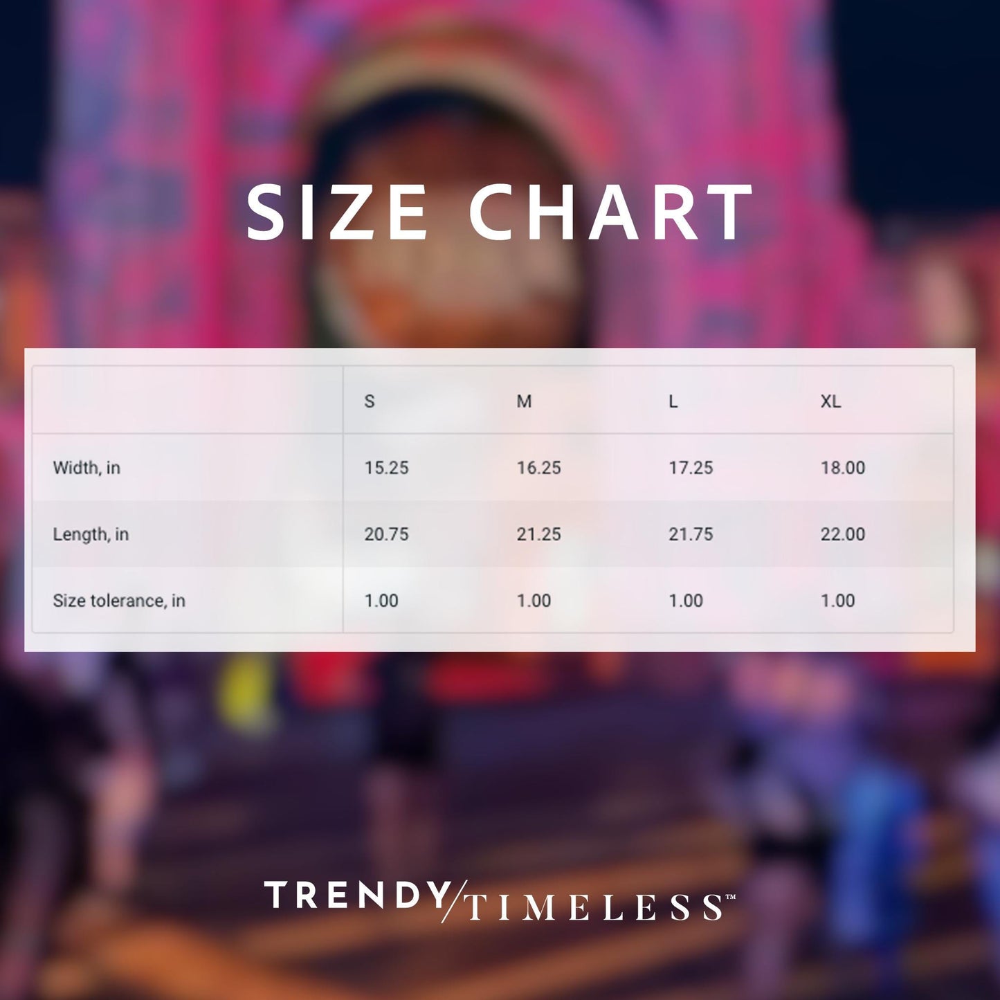 the size chart for a women's size chart