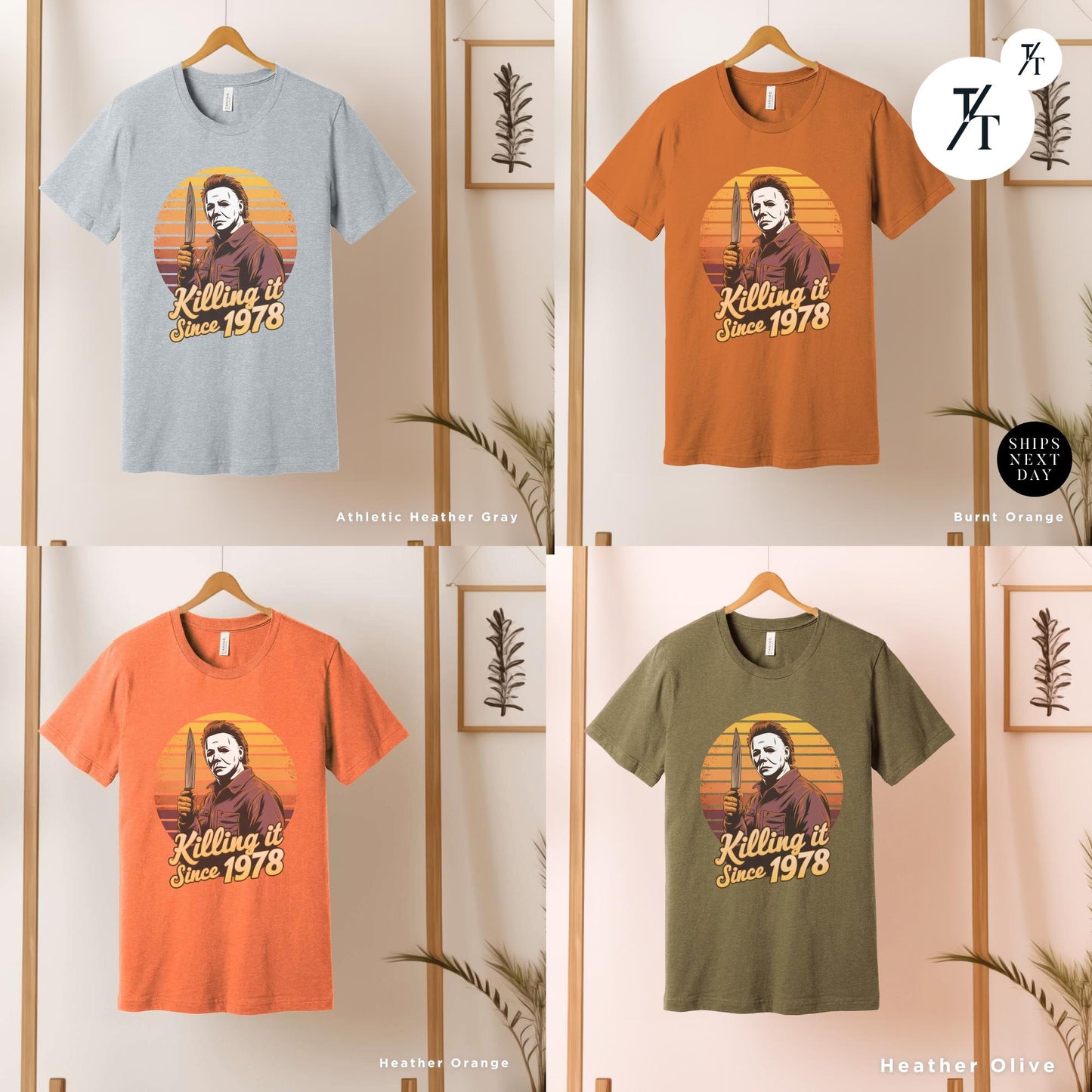Retro halloween 1978 t-shirt Michael Myers Shirt 1978 Halloween Movie Party Tee, Vintage John Carpenter, Spooky Season Original Scary movie,