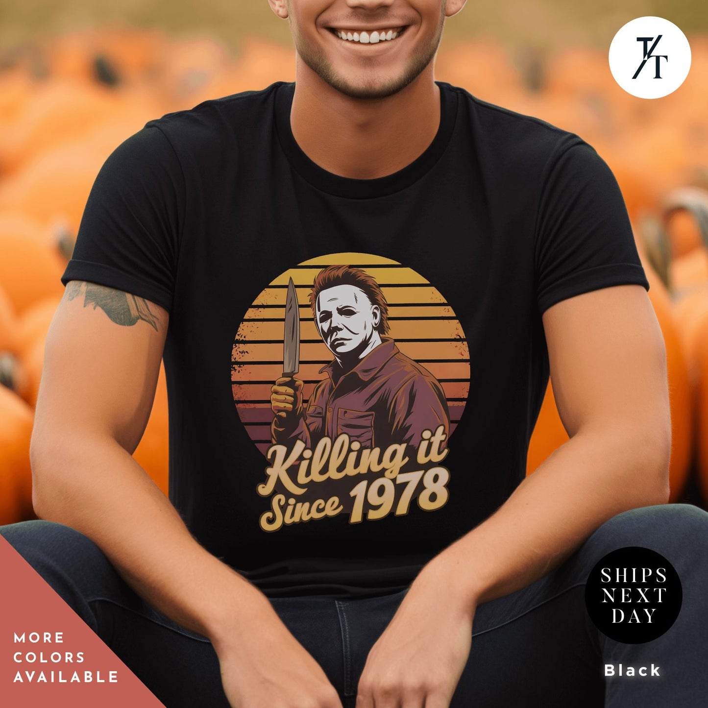 Retro halloween 1978 t-shirt Michael Myers Shirt 1978 Halloween Movie Party Tee, Vintage John Carpenter, Spooky Season Original Scary movie,