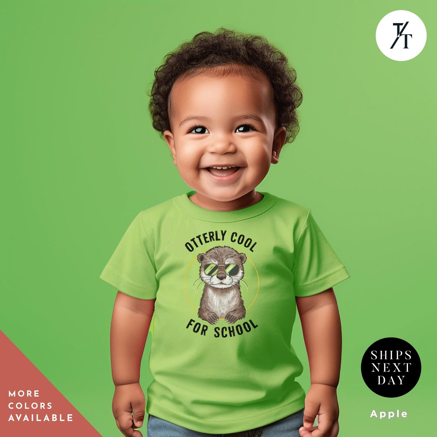 a baby wearing a green shirt with a otter on it, Otter shirt toddler, Kids Otter Shirt, Baby Shower Gift, Otters Toddler Shirts, Otters Lover Gift Cute Youth Infant baby Animal seaotter tee