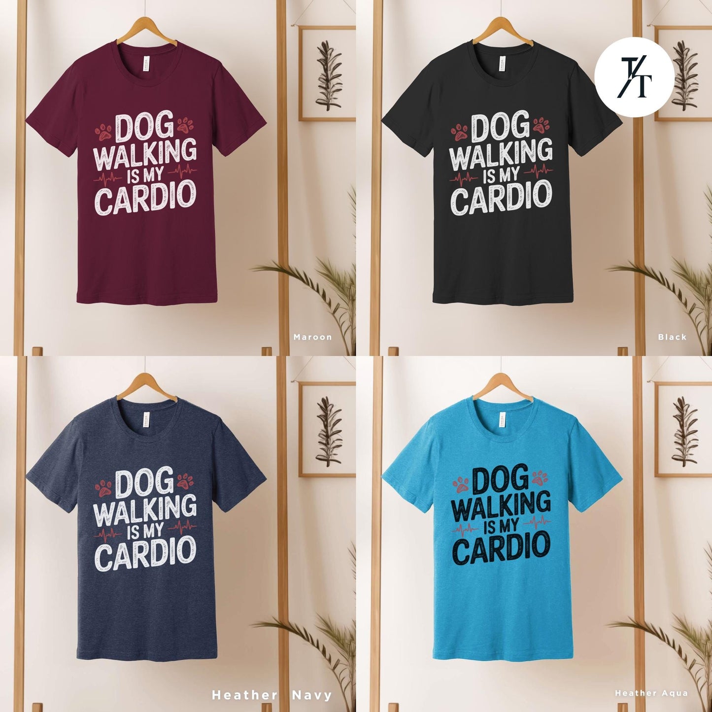four t - shirts with dog walking cards on them, Dog Walking Shirt, Gifts For Dog Lovers, Gift For Pet Lovers, Dogs Walker Shirt, Funny Dogs Shirt, Top Fashion Gifts For Mom, funny pet tee