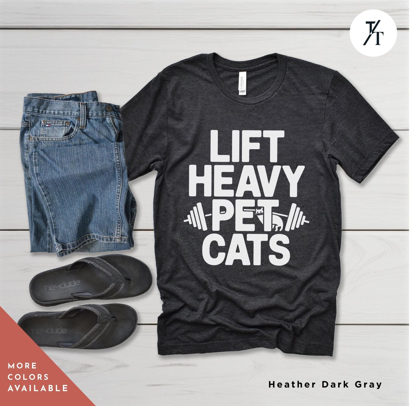 a t - shirt with the words lift heavy pet cats on it, Lift Heavy Pet Cats Weightlifter Shirt, Funny Workout Tee Gift For Cat Lovers, Weightlifter Gift for Gym Lover, Fitness Gifts For Cat Moms
